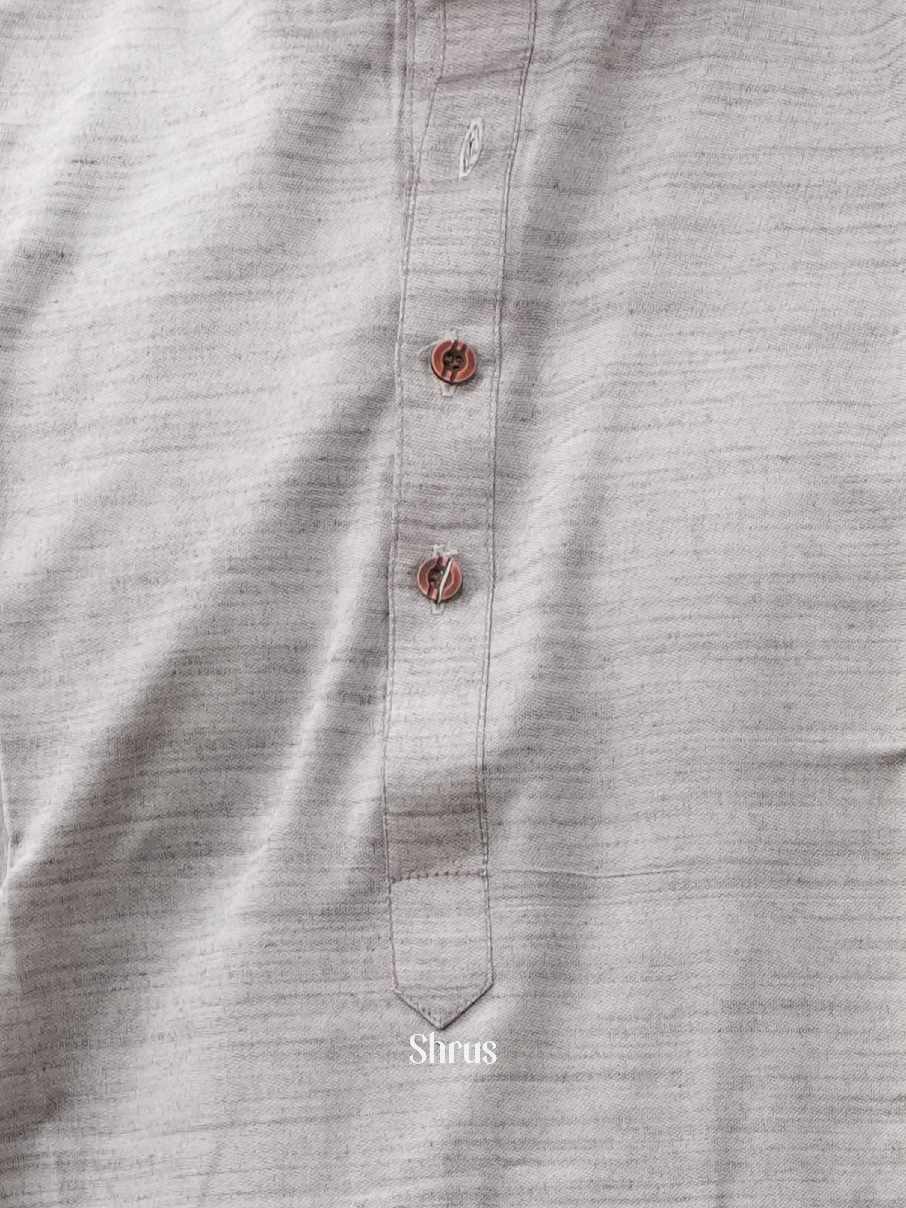 Grey - Readymade Mens Kurta - Shop on ShrusEternity.com