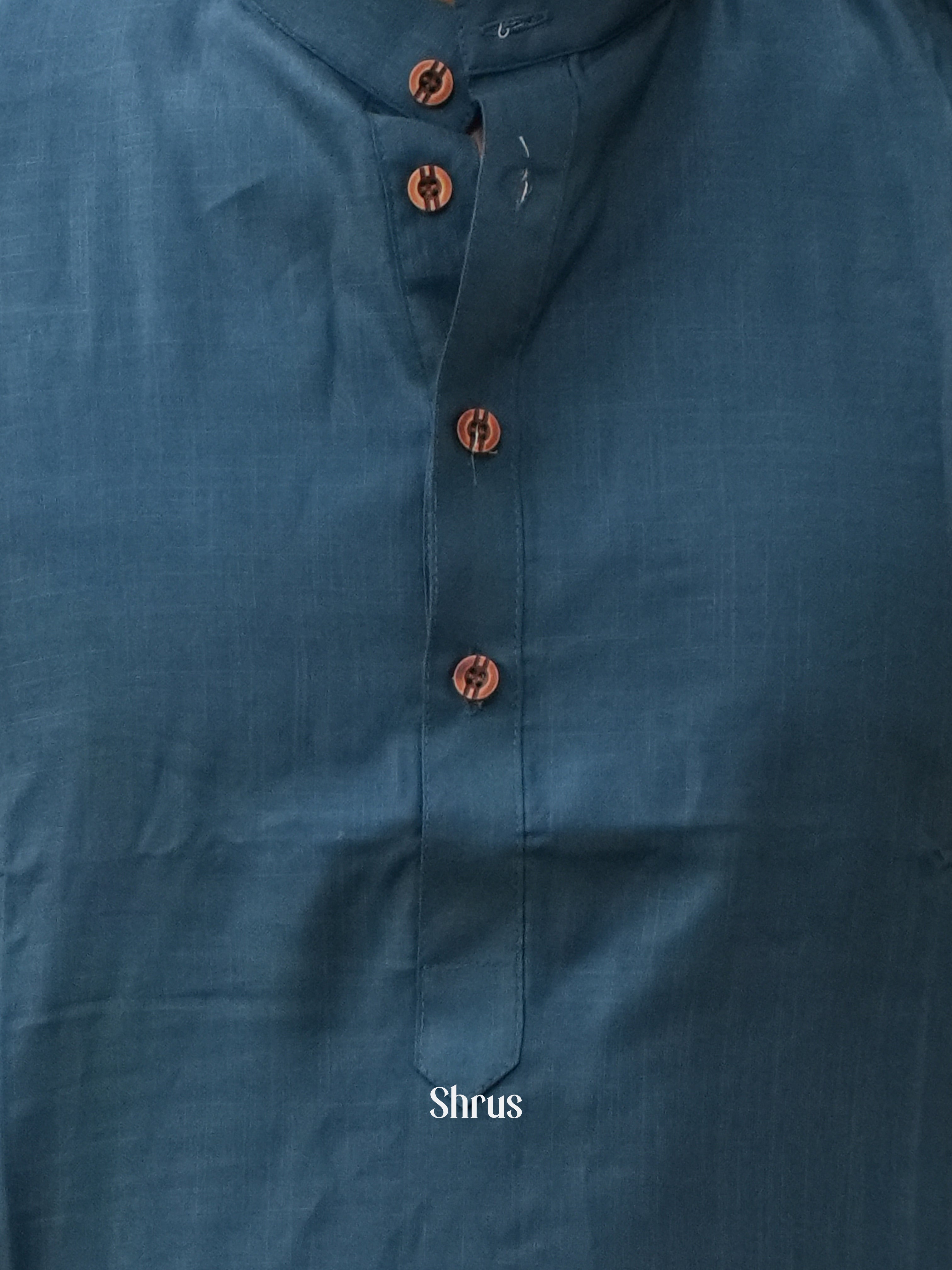 Blue - Readymade Mens Kurta - Shop on ShrusEternity.com