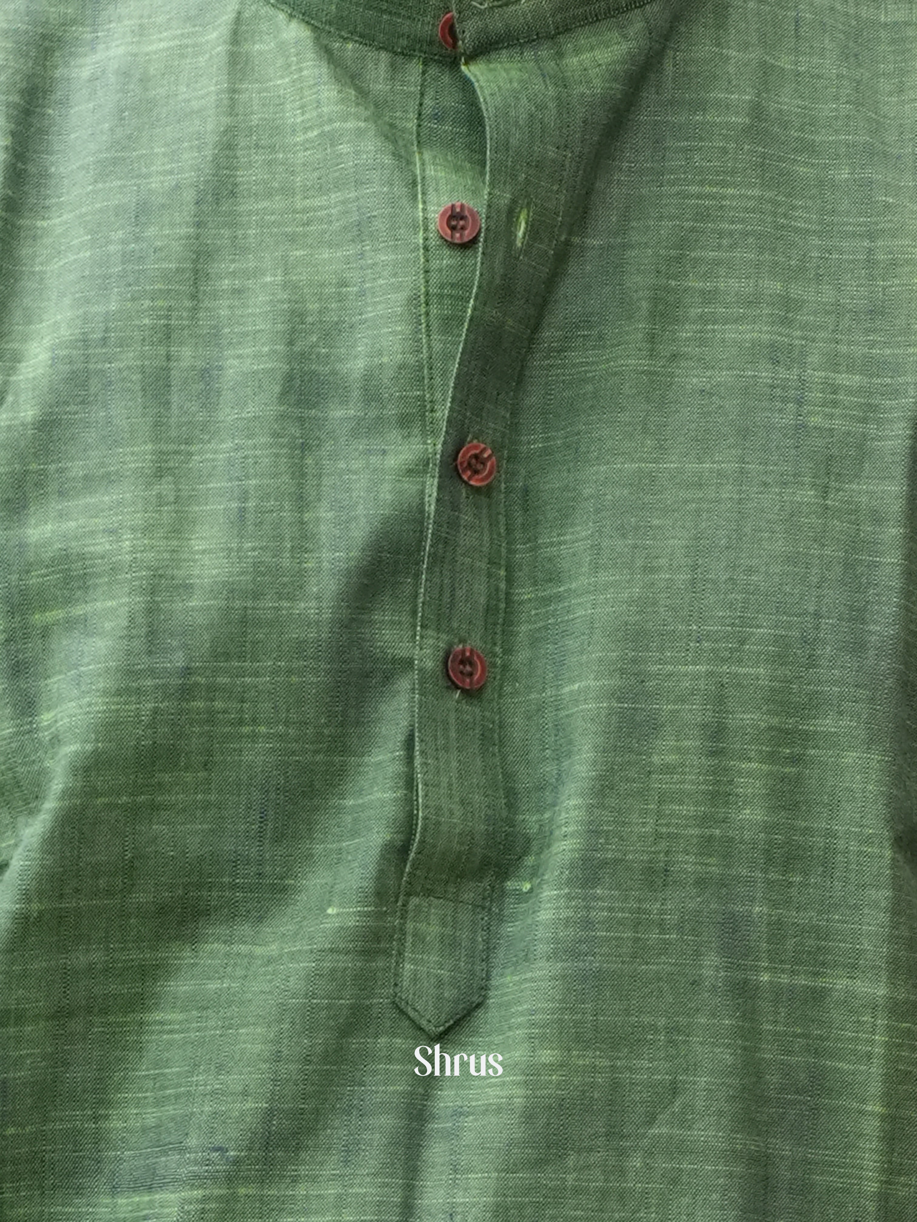 Green - Readymade Mens Kurta - Shop on ShrusEternity.com