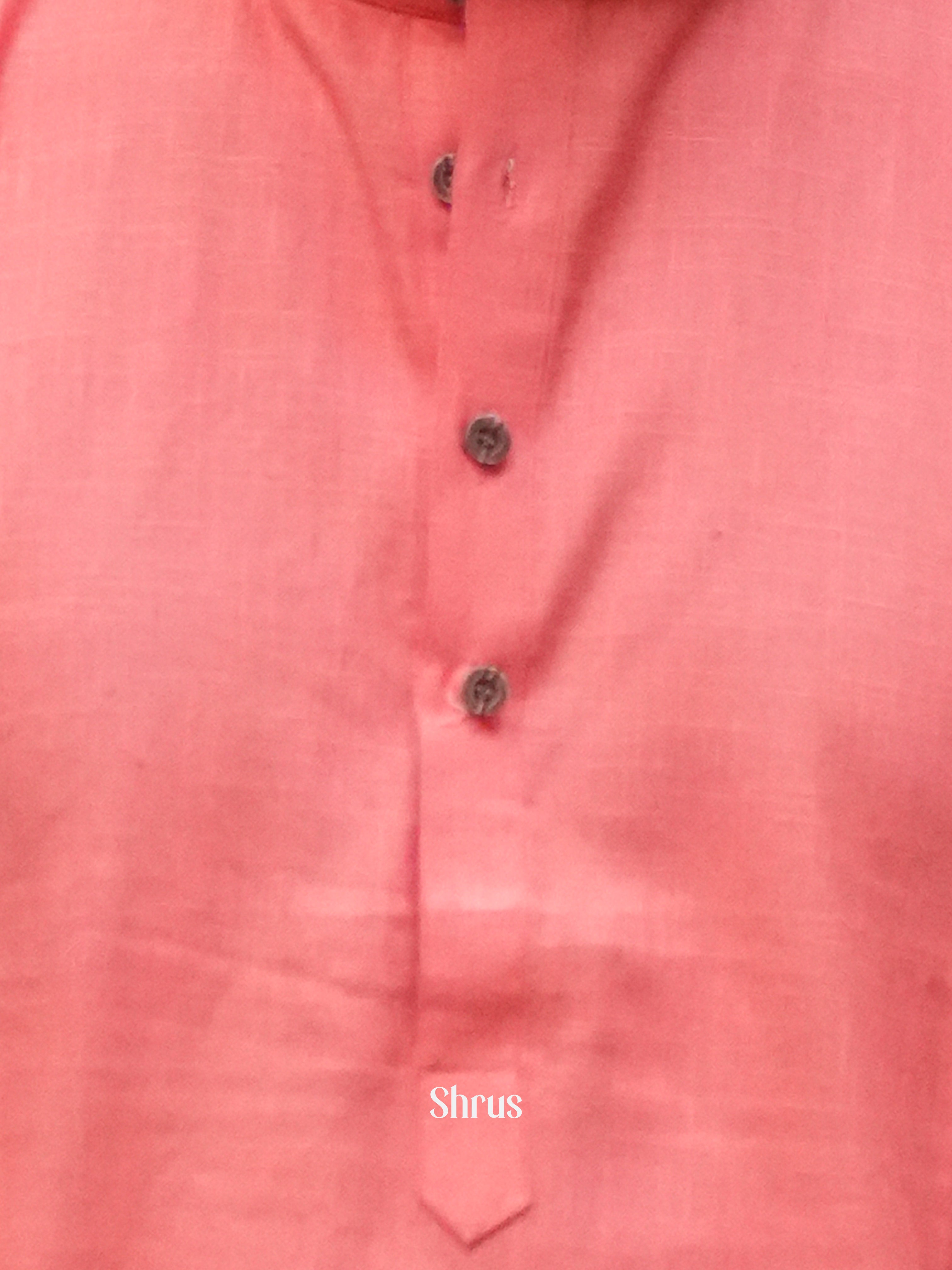 Orangish Pink - Readymade Mens Kurta - Shop on ShrusEternity.com