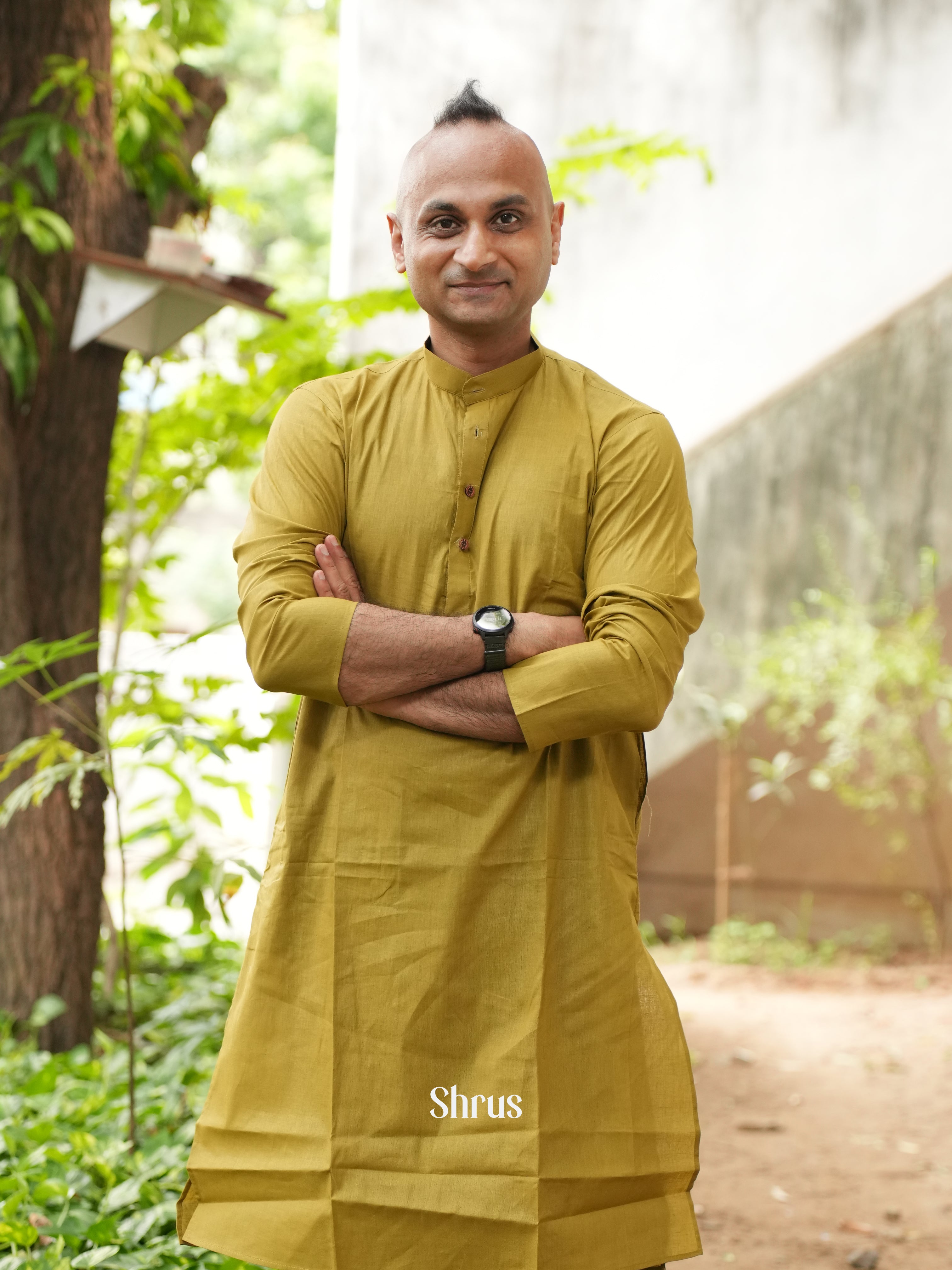 Green - Readymade Mens Kurta - Shop on ShrusEternity.com