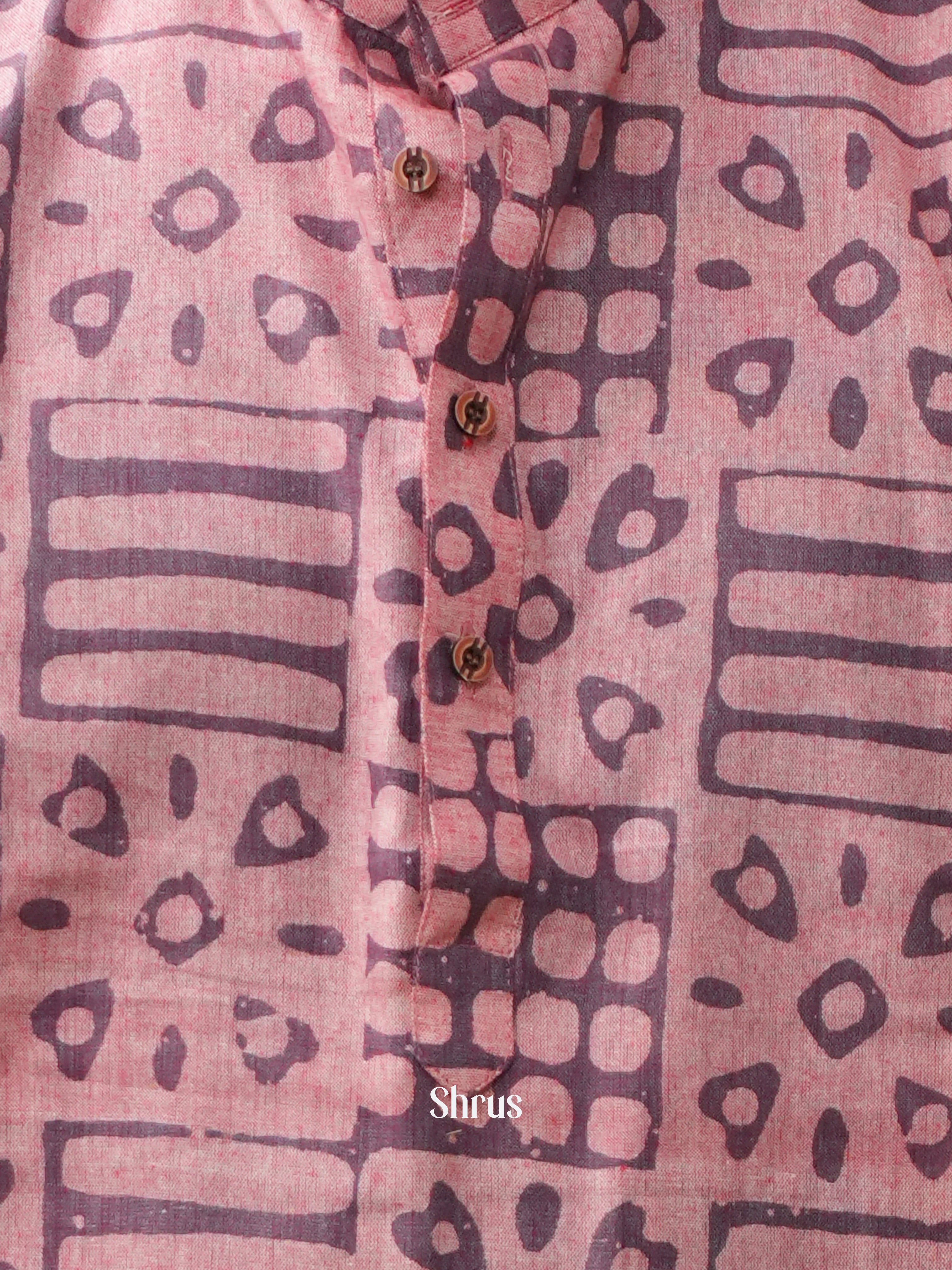 Pink- Readymade Mens Kurta - Shop on ShrusEternity.com