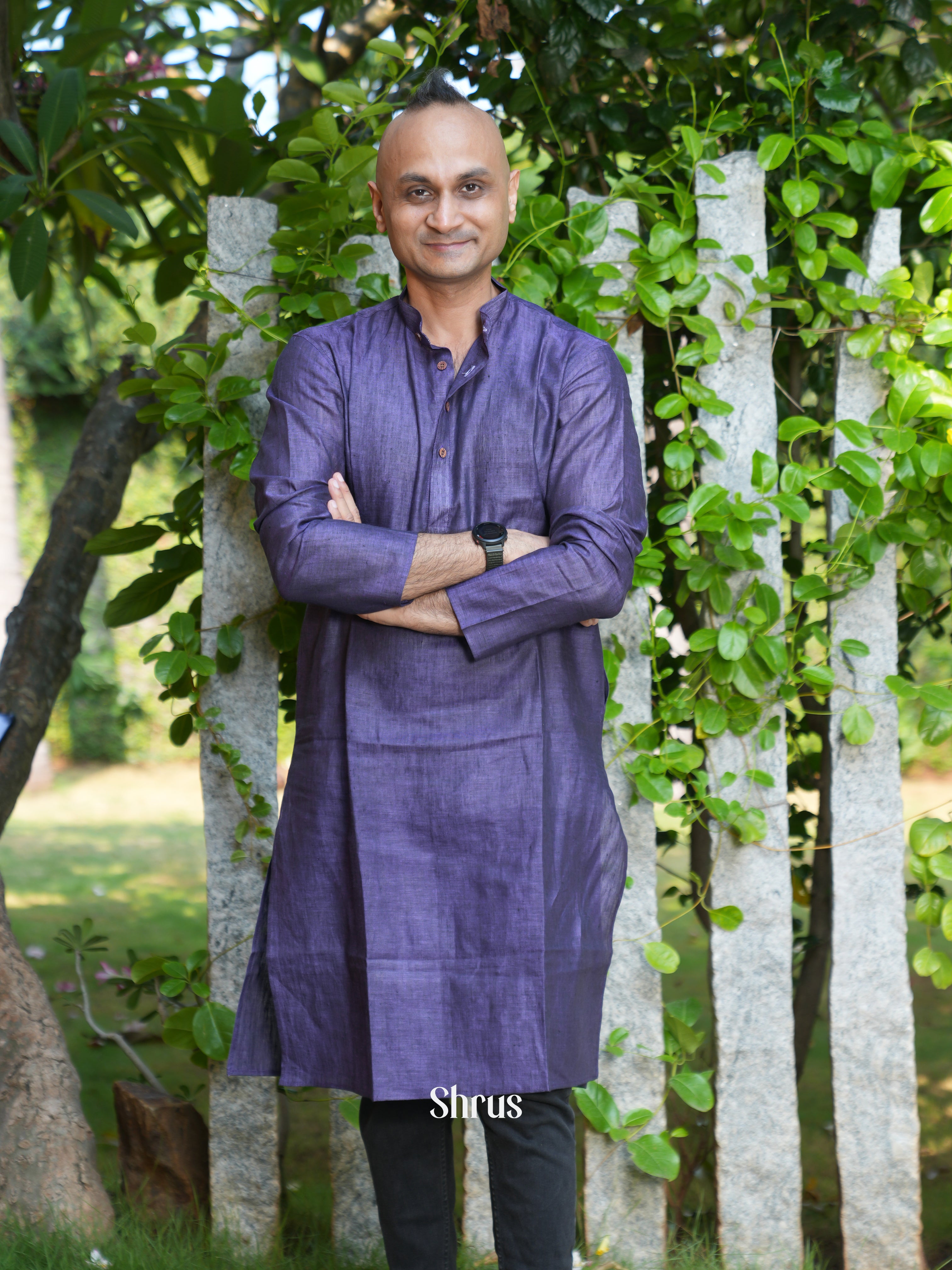 Purple - Readymade Mens Kurta