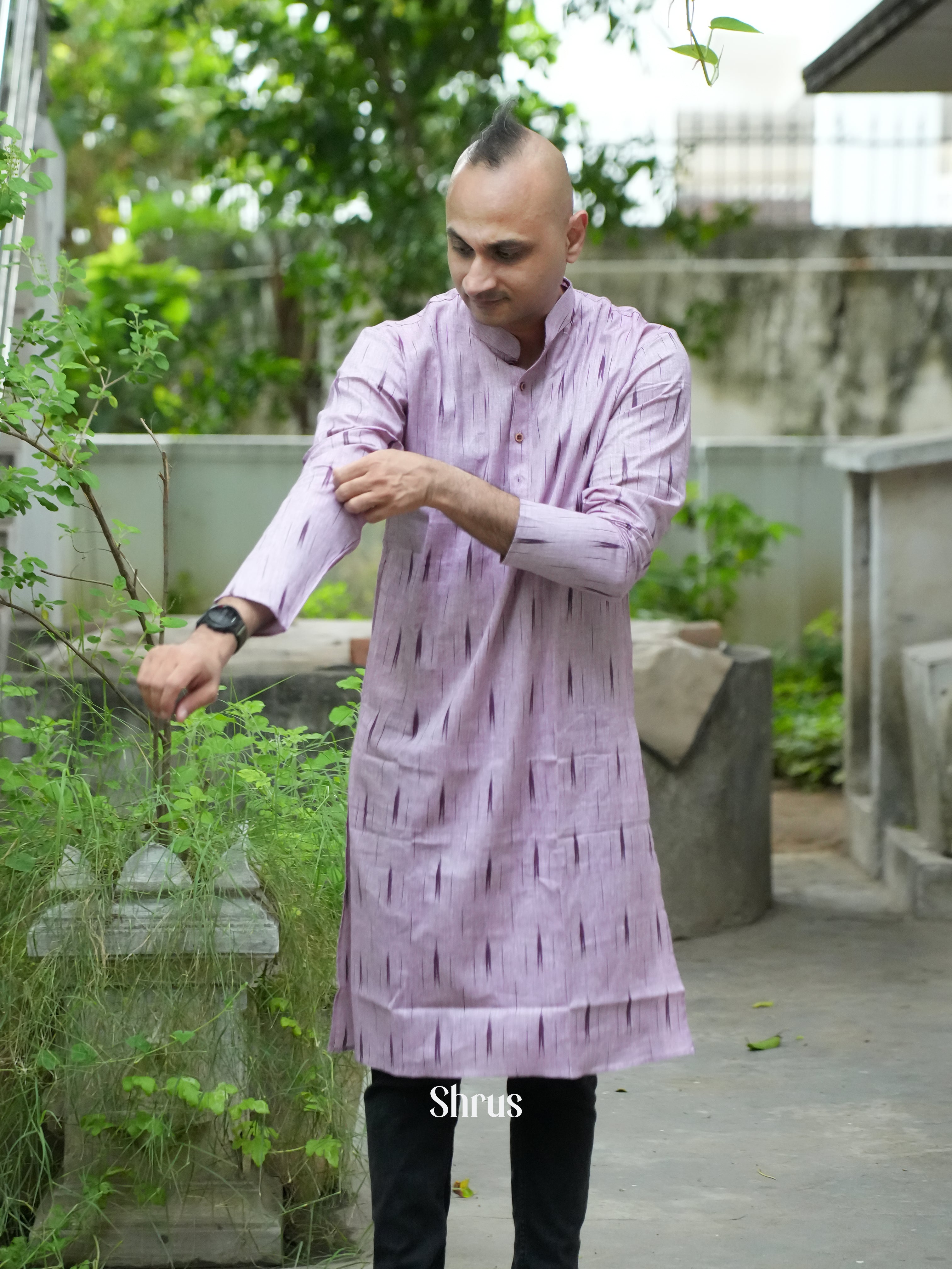 Purple - Readymade Mens Kurta - Shop on ShrusEternity.com