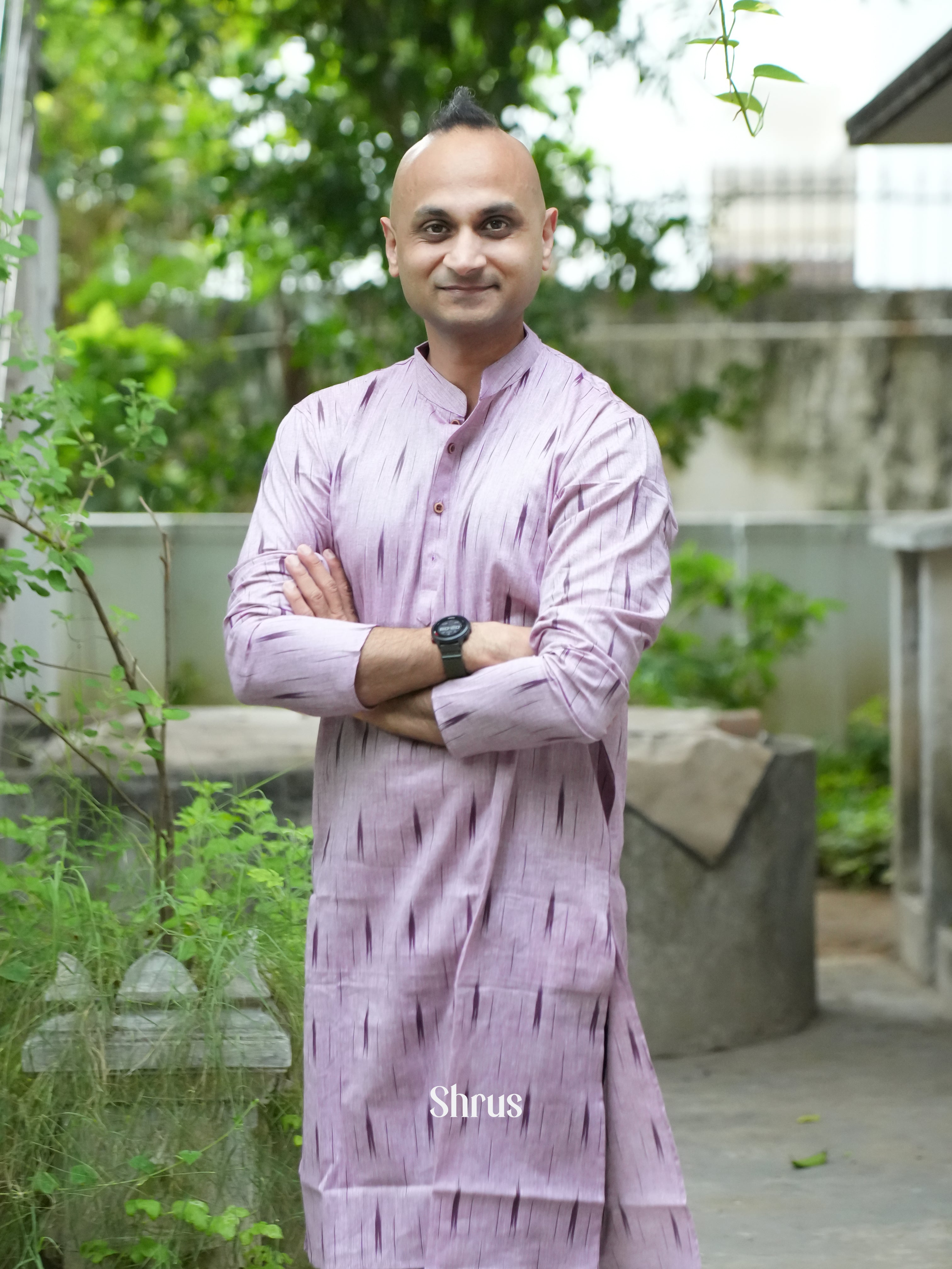 Purple - Readymade Mens Kurta - Shop on ShrusEternity.com