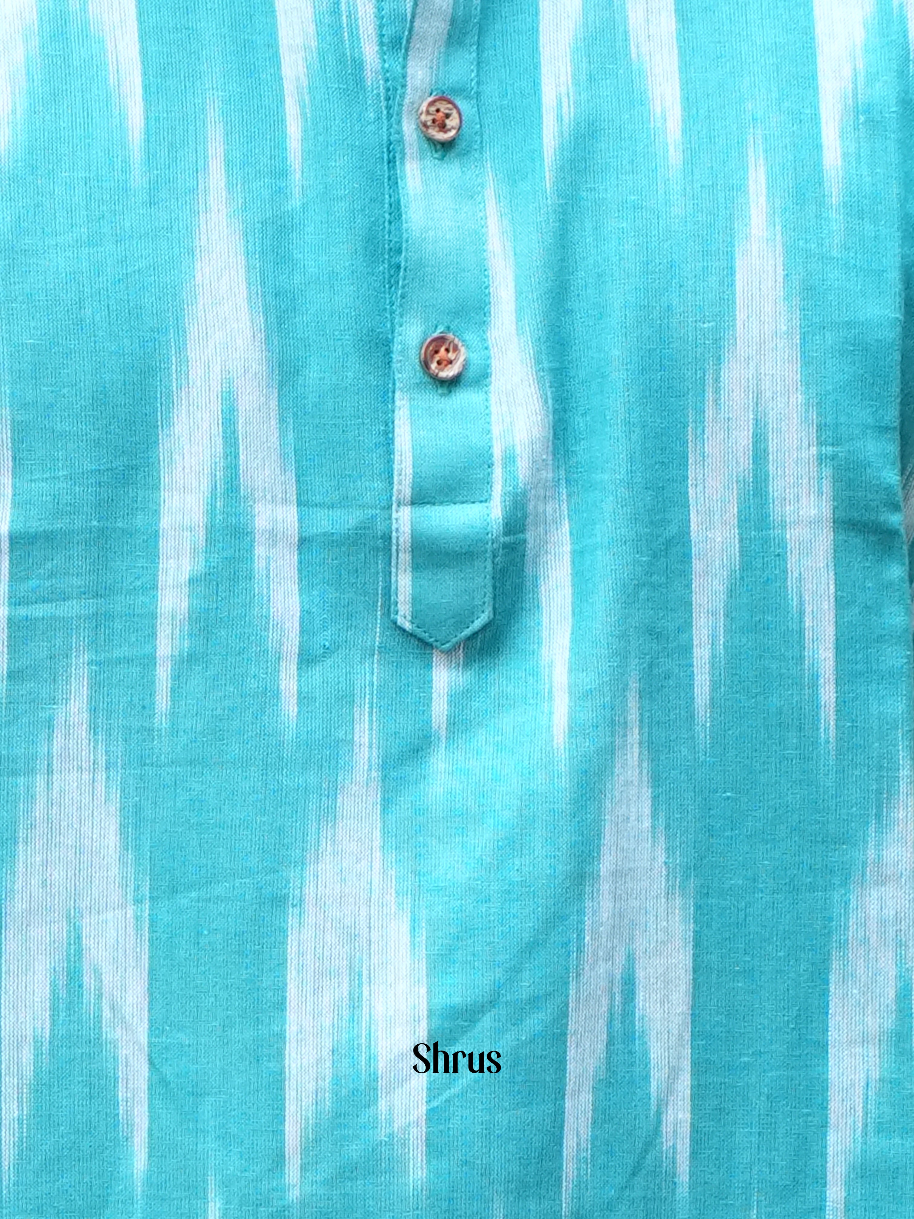 Blue - Readymade Mens Kurta - Shop on ShrusEternity.com