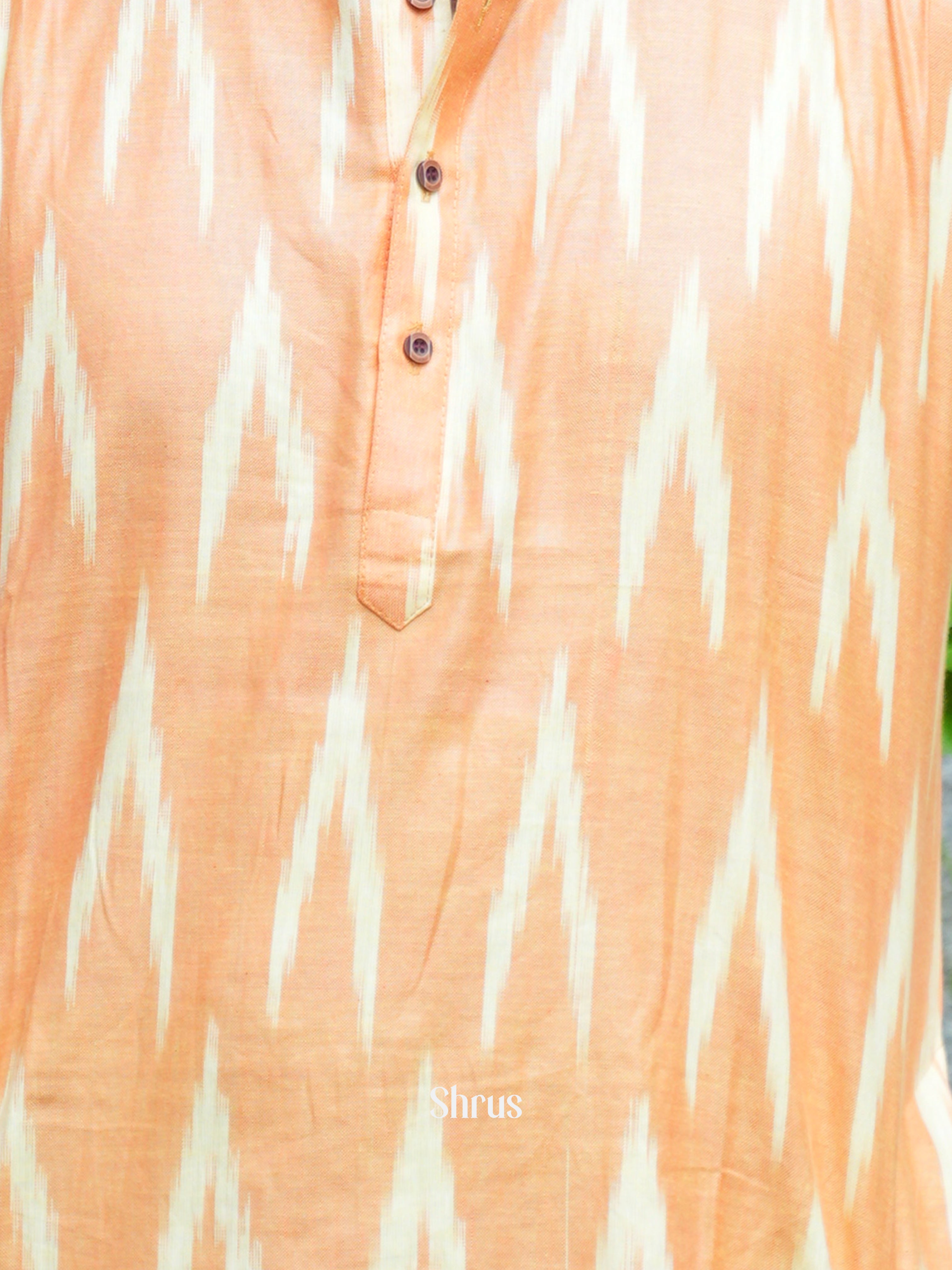 Orange - Readymade Mens Kurta