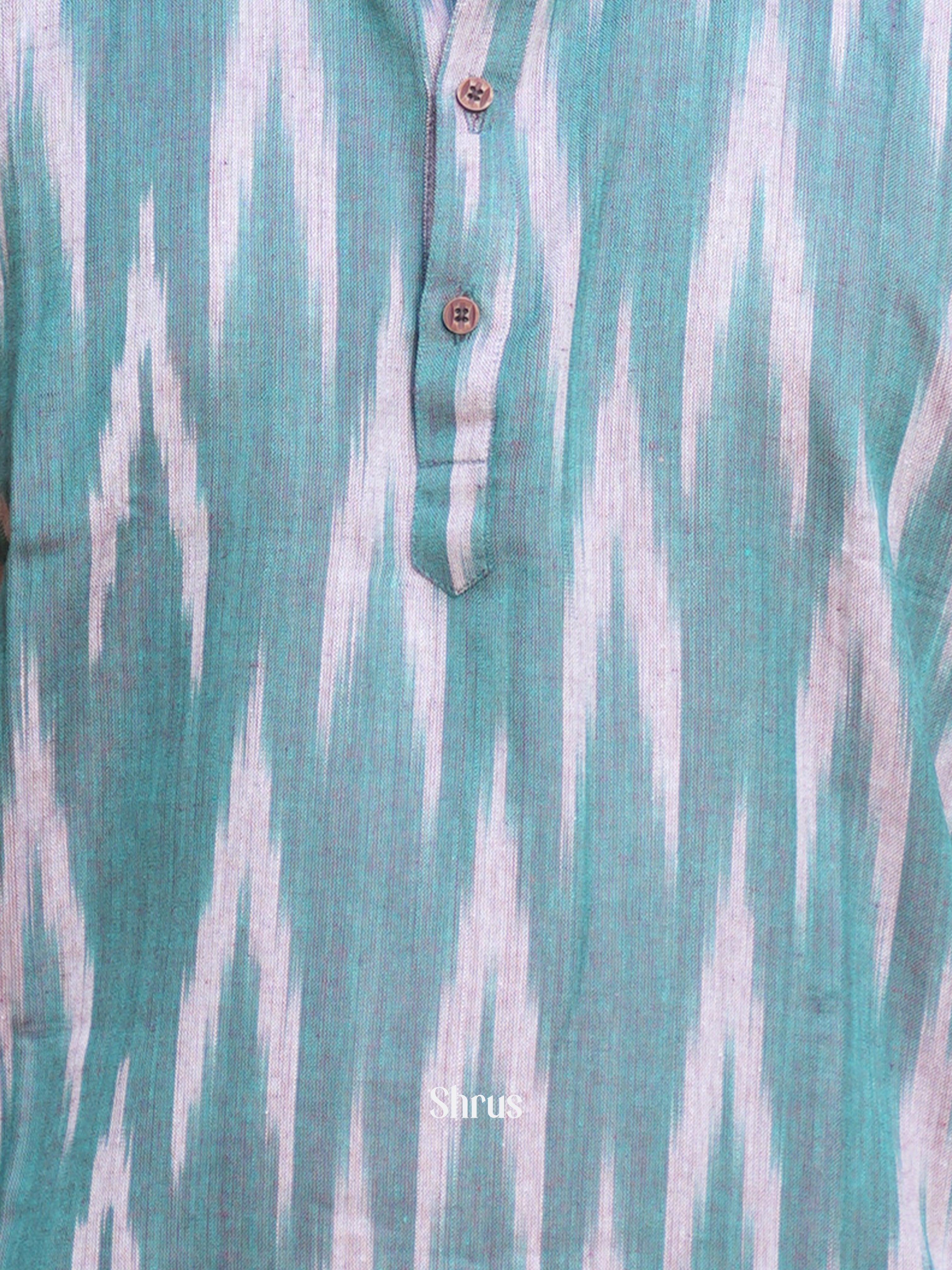 Green & Pink- Readymade Mens Kurta