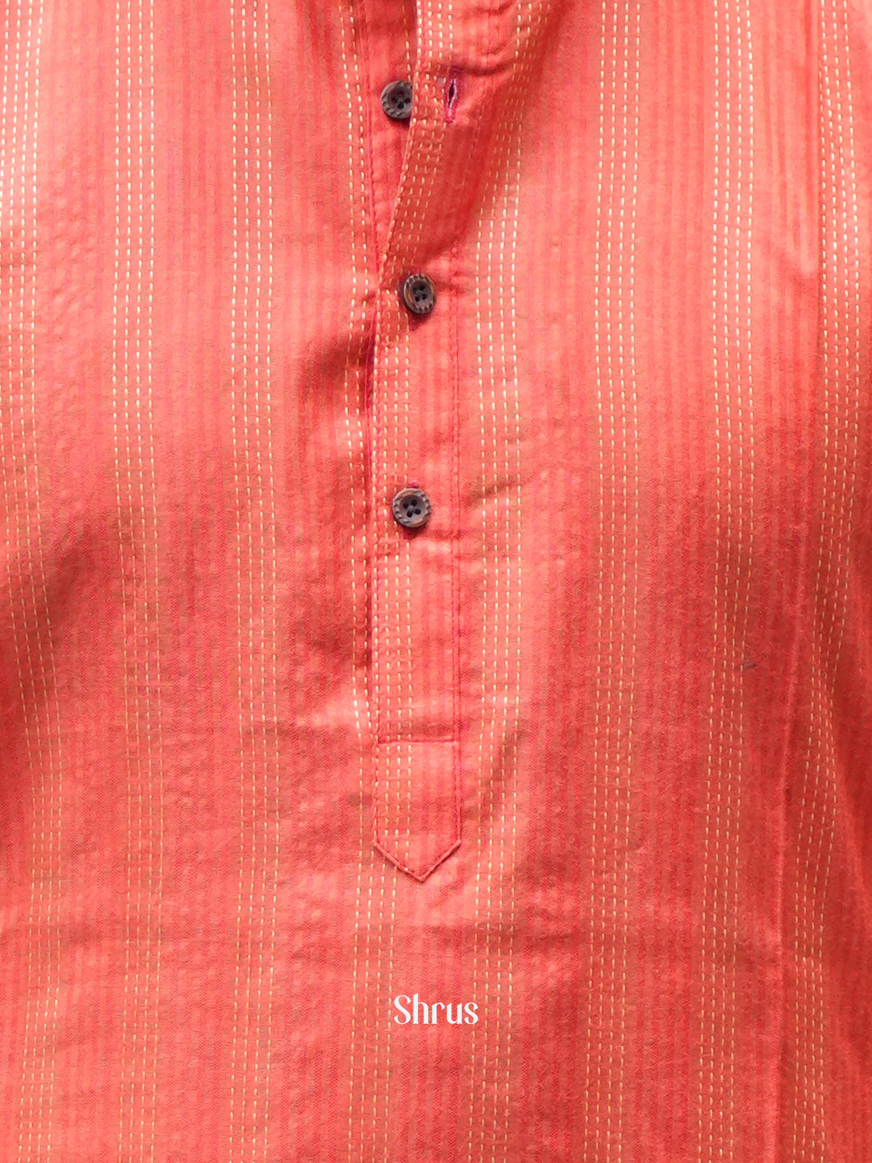 Orange - Readymade Mens Kurta - Shop on ShrusEternity.com