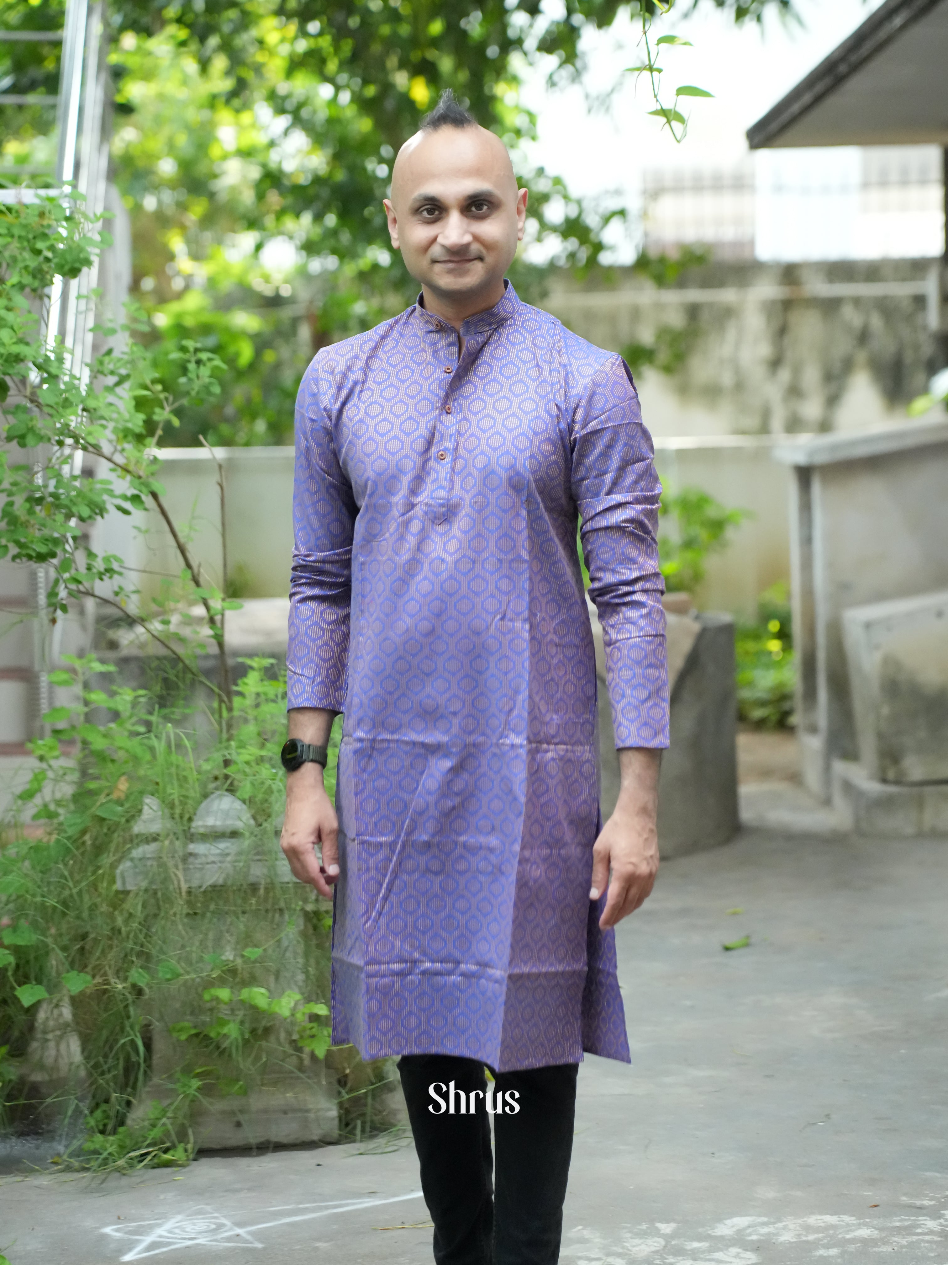 Purple - Readymade Mens Kurta - Shop on ShrusEternity.com