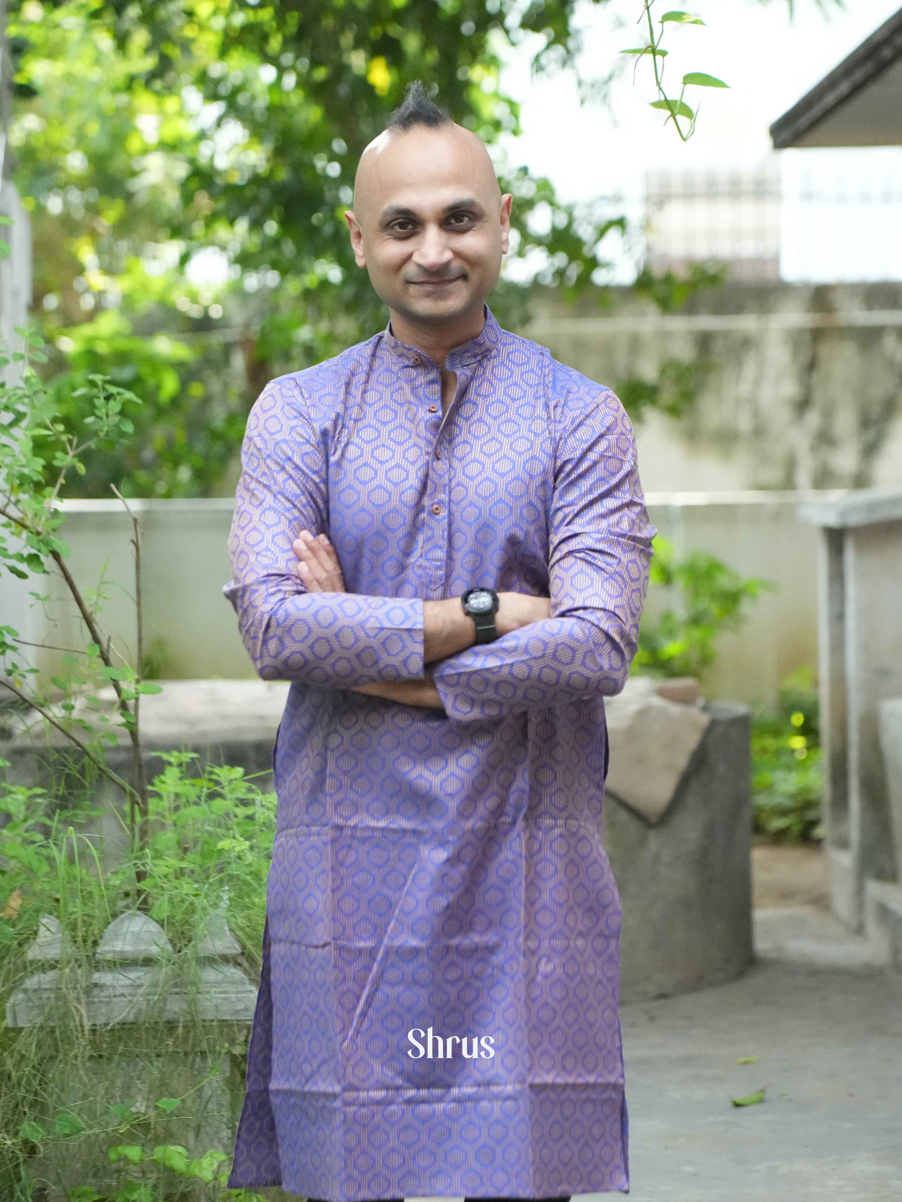 Purple - Readymade Mens Kurta - Shop on ShrusEternity.com