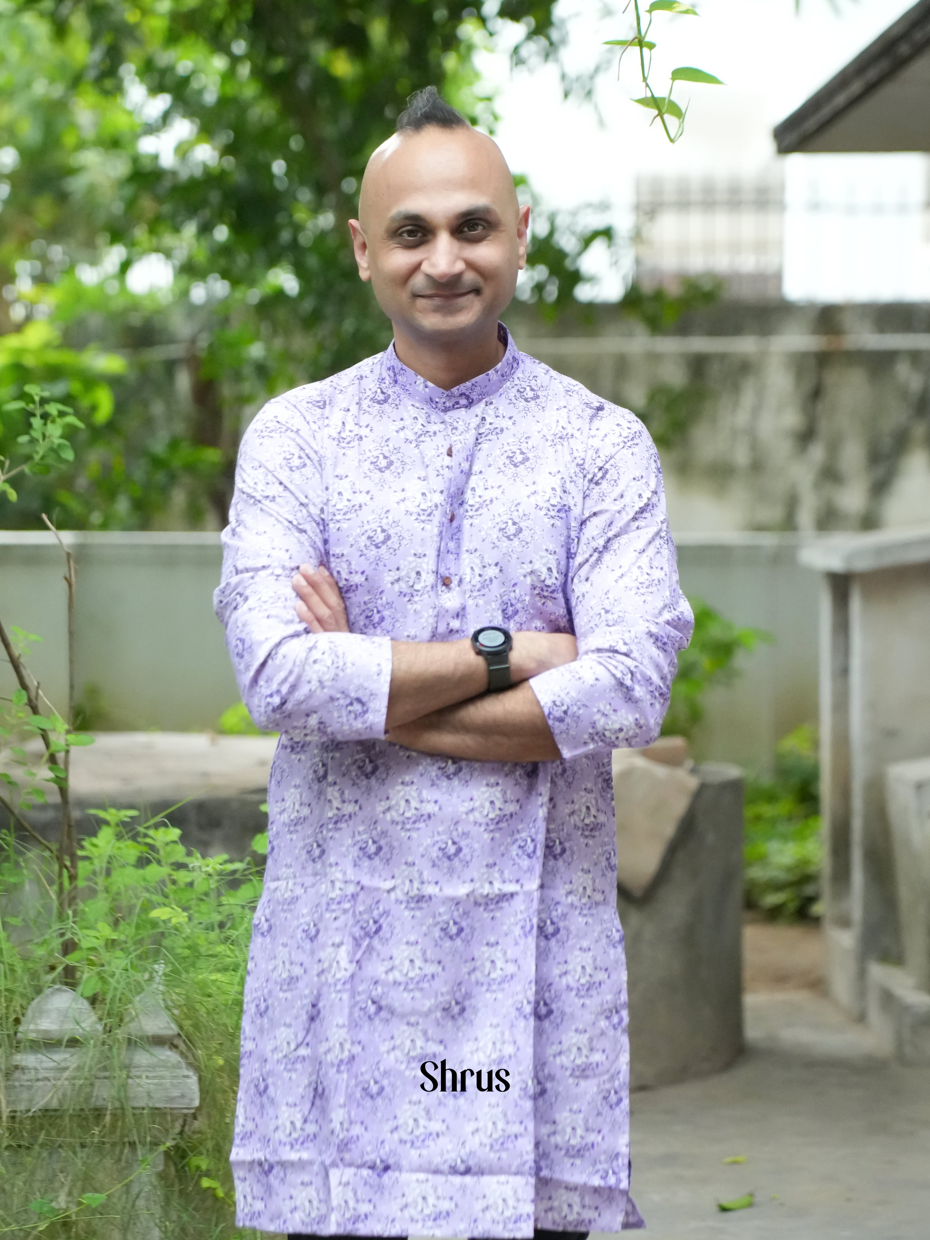 Lavender & Purple - Readymade Mens Kurta - Shop on ShrusEternity.com