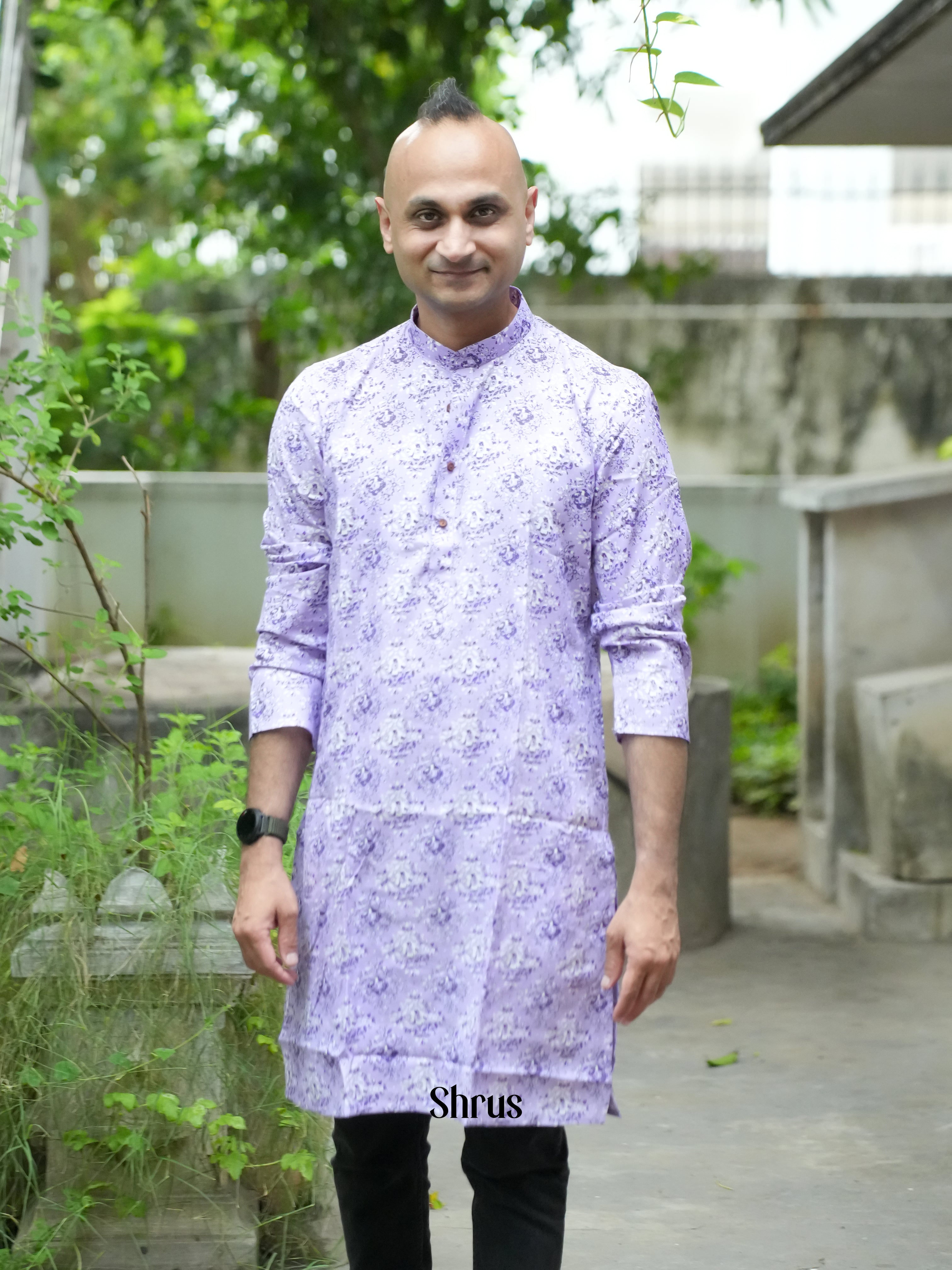 Lavender & Purple - Readymade Mens Kurta - Shop on ShrusEternity.com