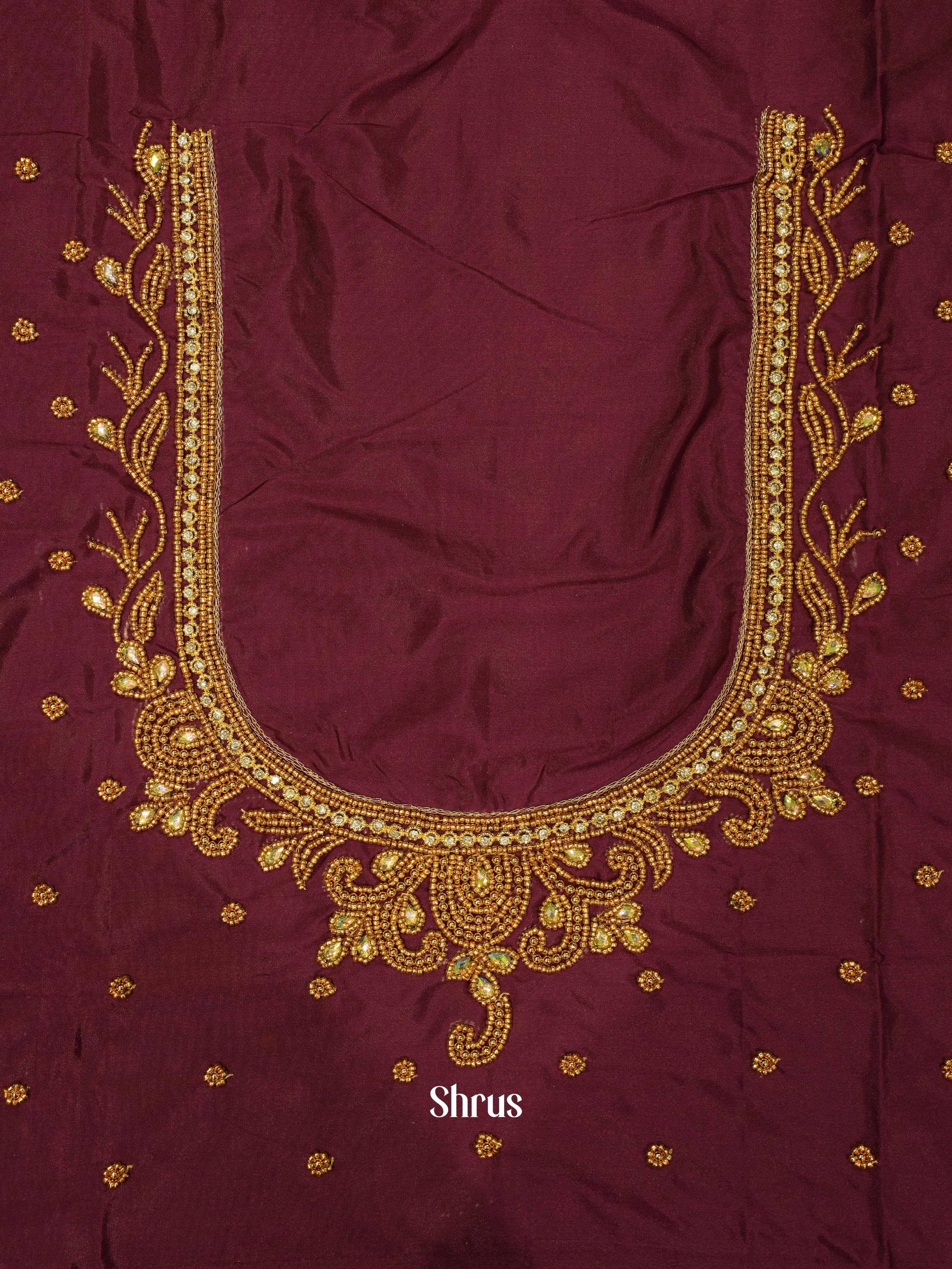 Maroon - Aari Blouse