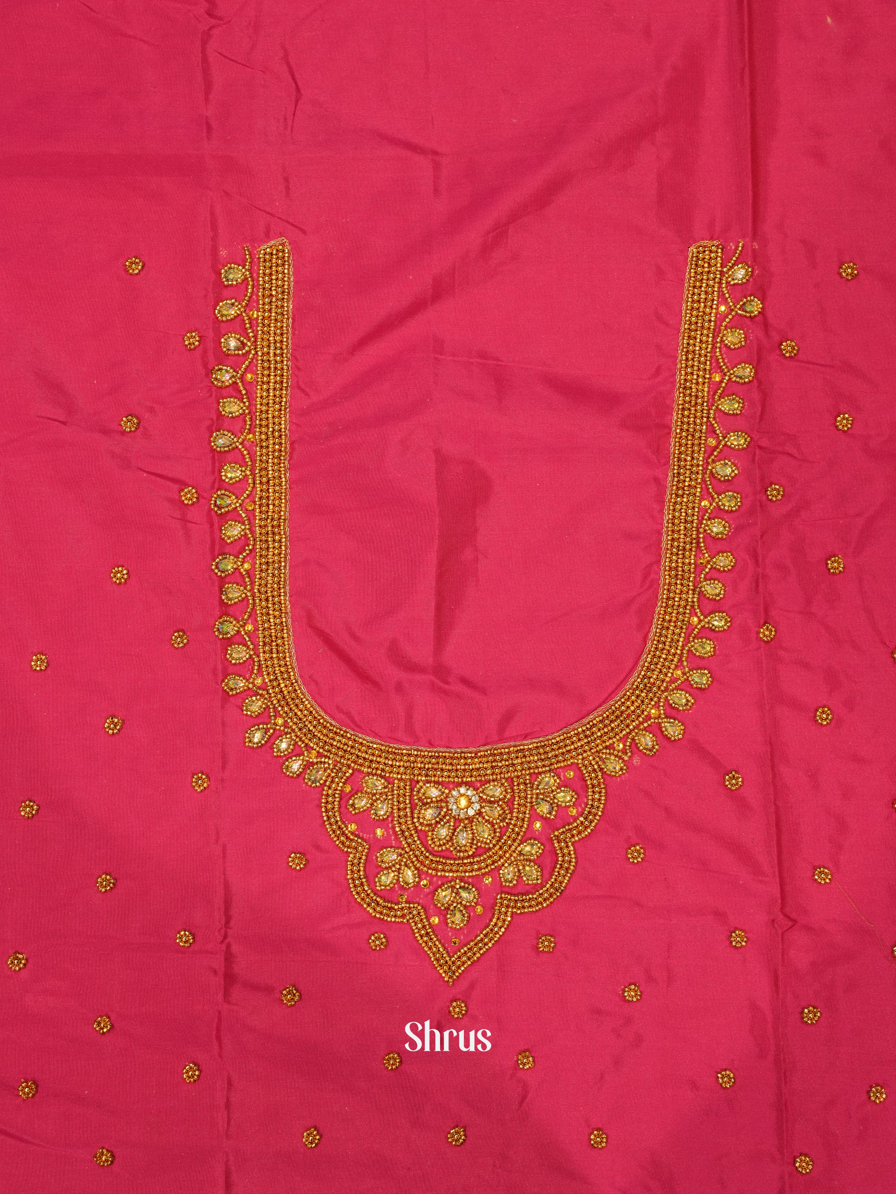 Reddish Pink - Aari Blouse