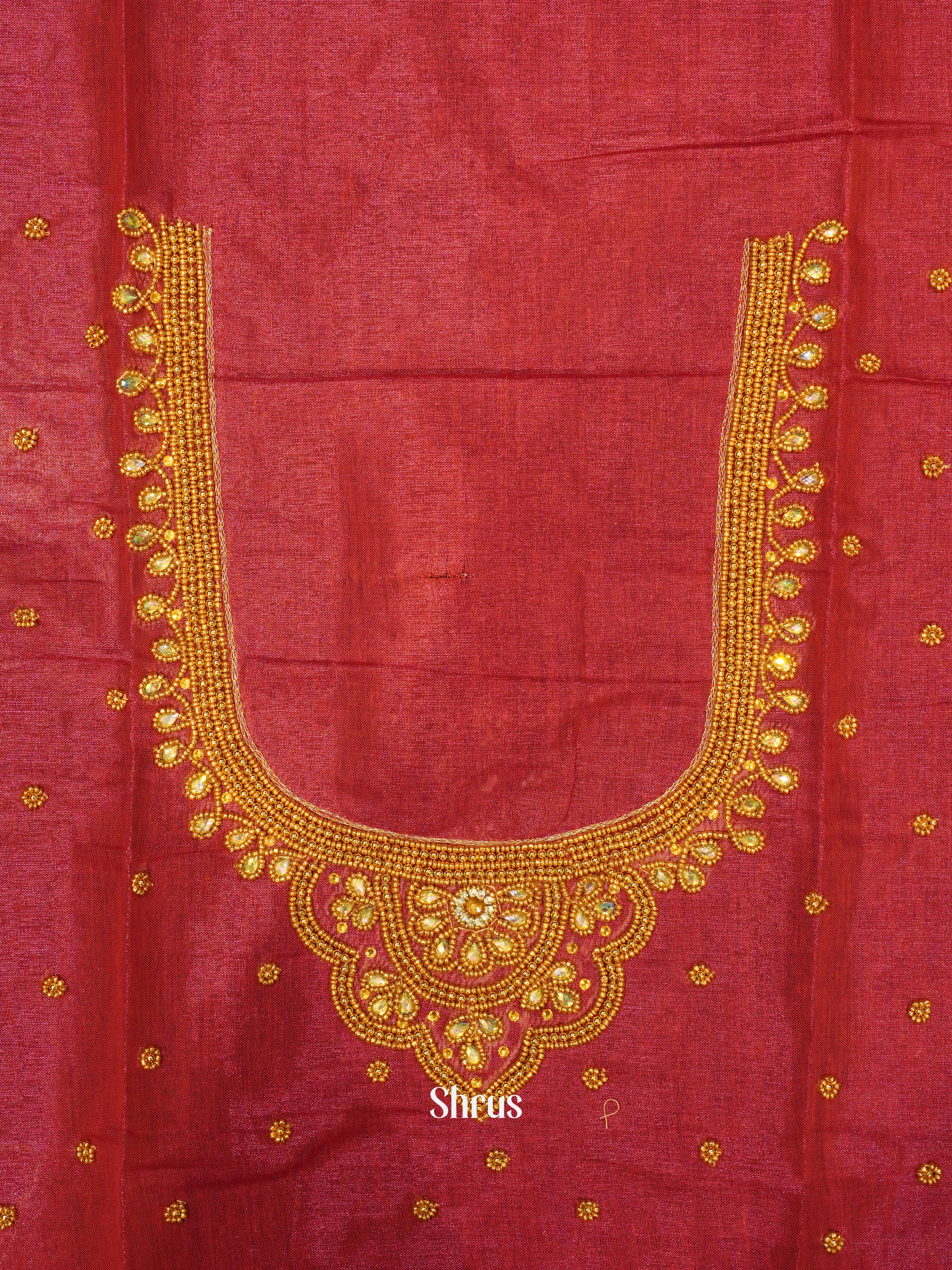 Maroon - Aari Blouse