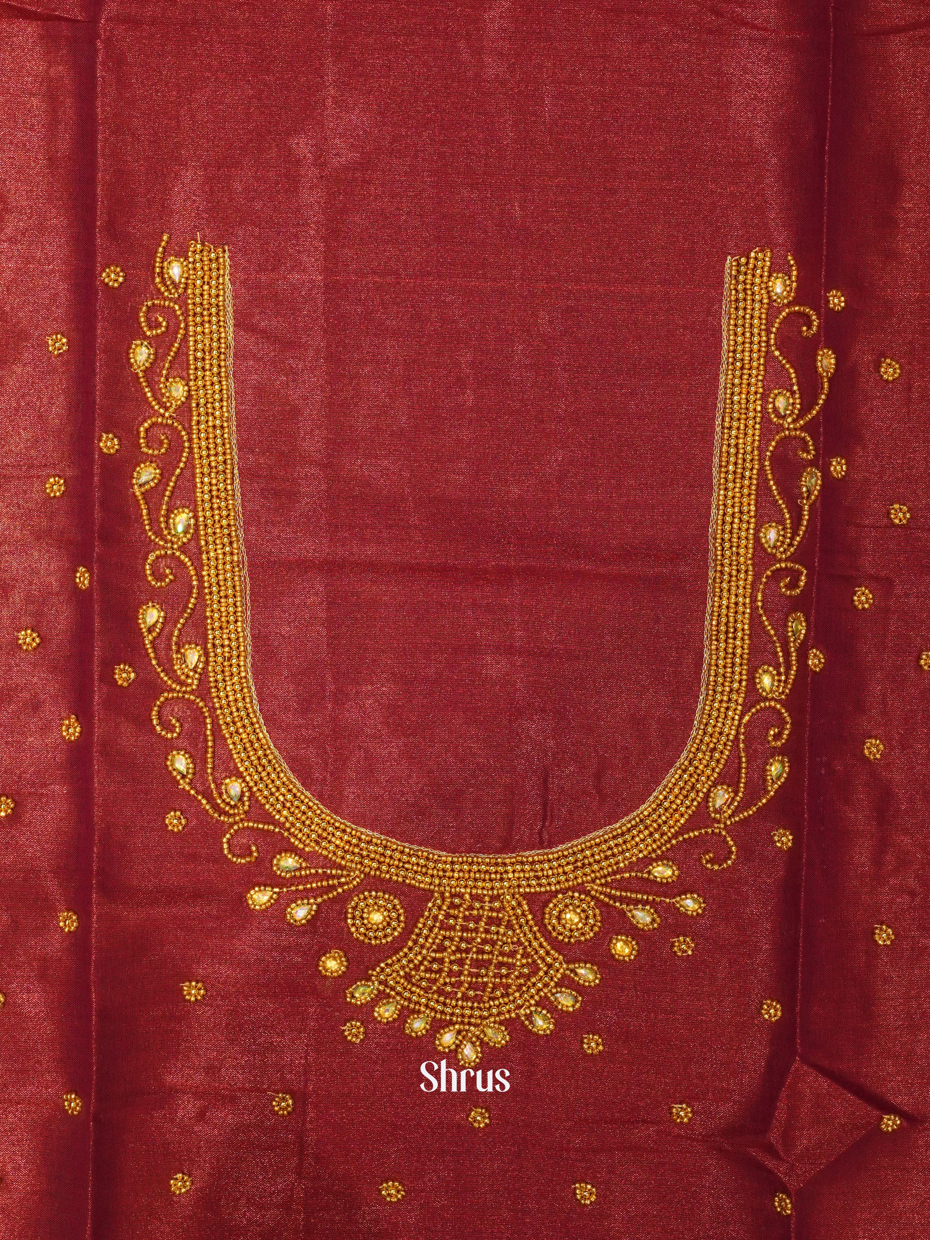 Maroon - Aari Blouse