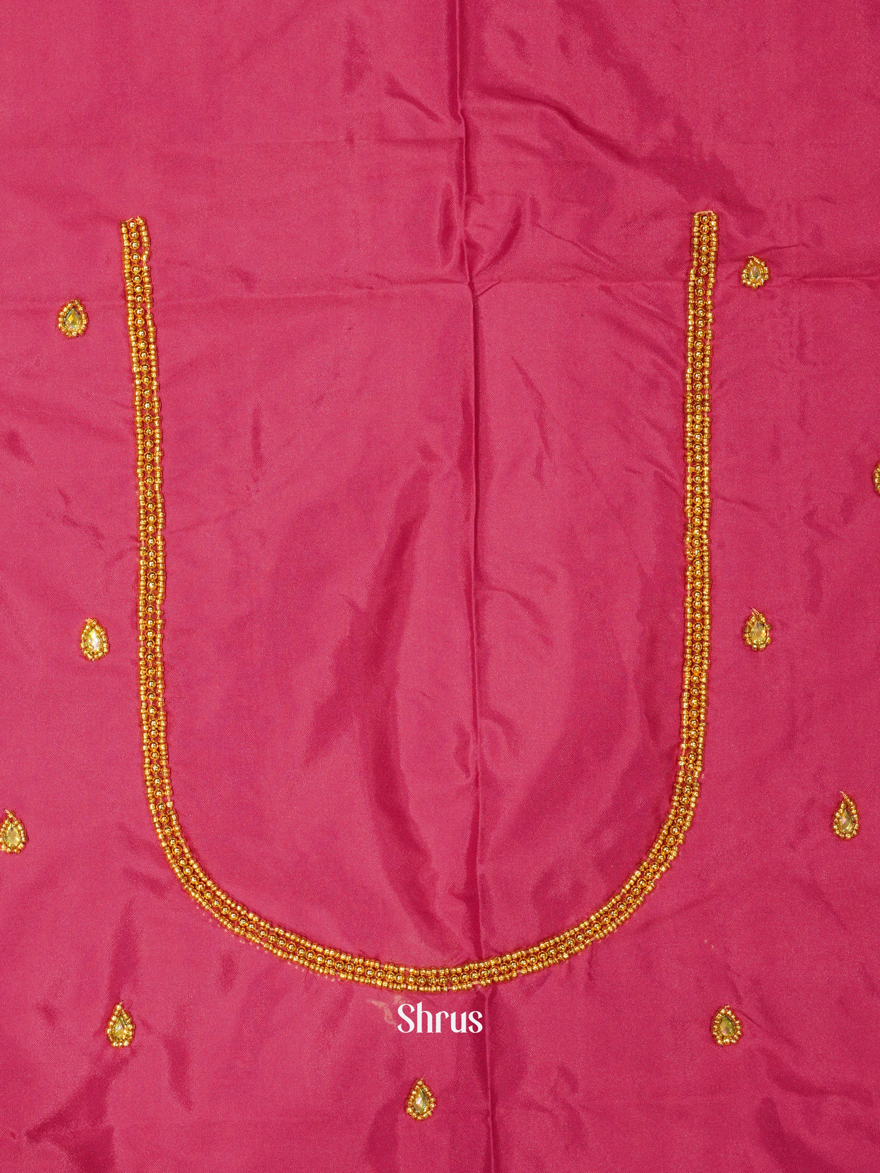 Reddish Pink  - Aari Blouse