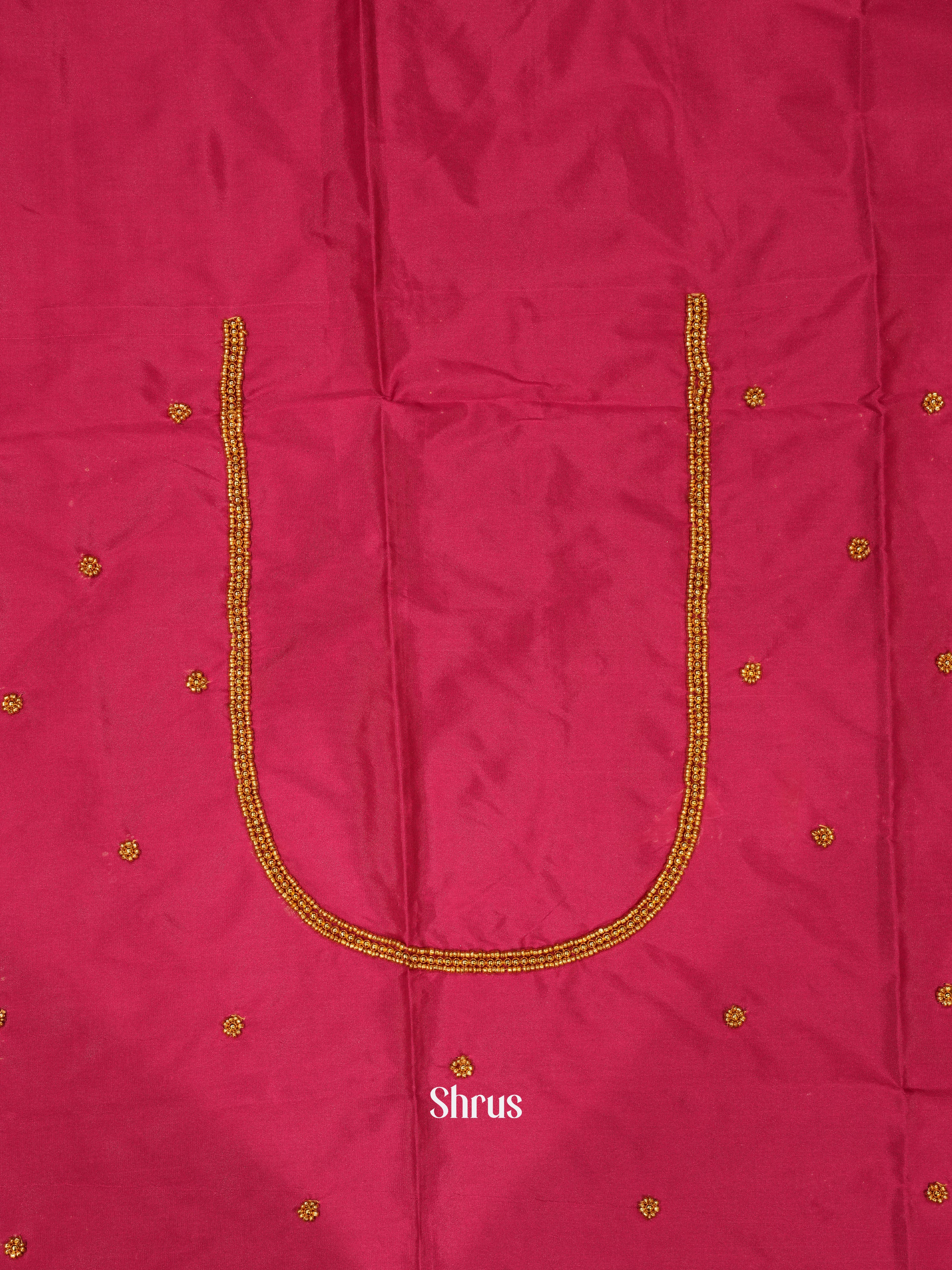 Reddish Pink -  Aari Blouse