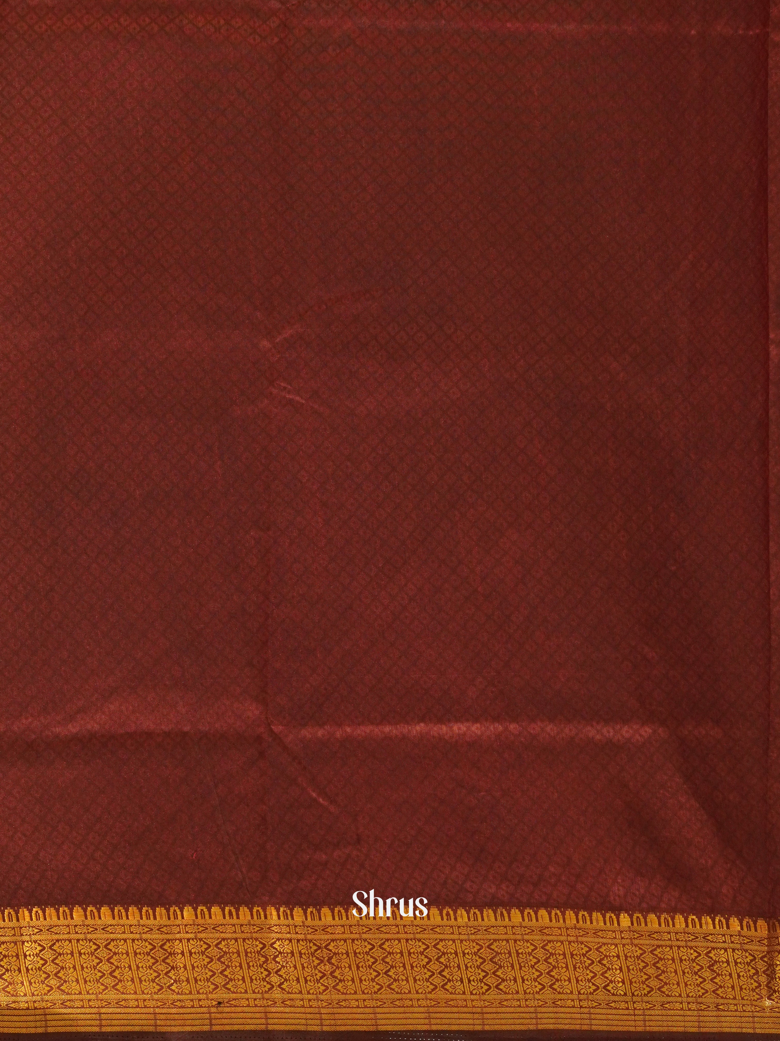 Black & Maroon - Semi Patola Saree