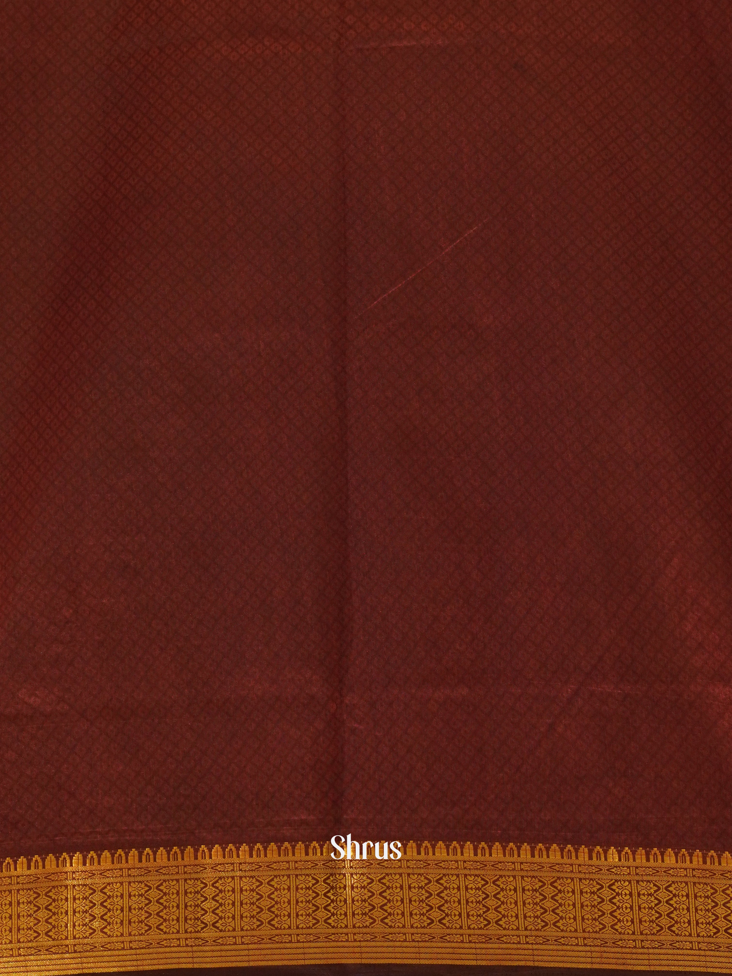 Black & Maroon - Semi Patola Saree