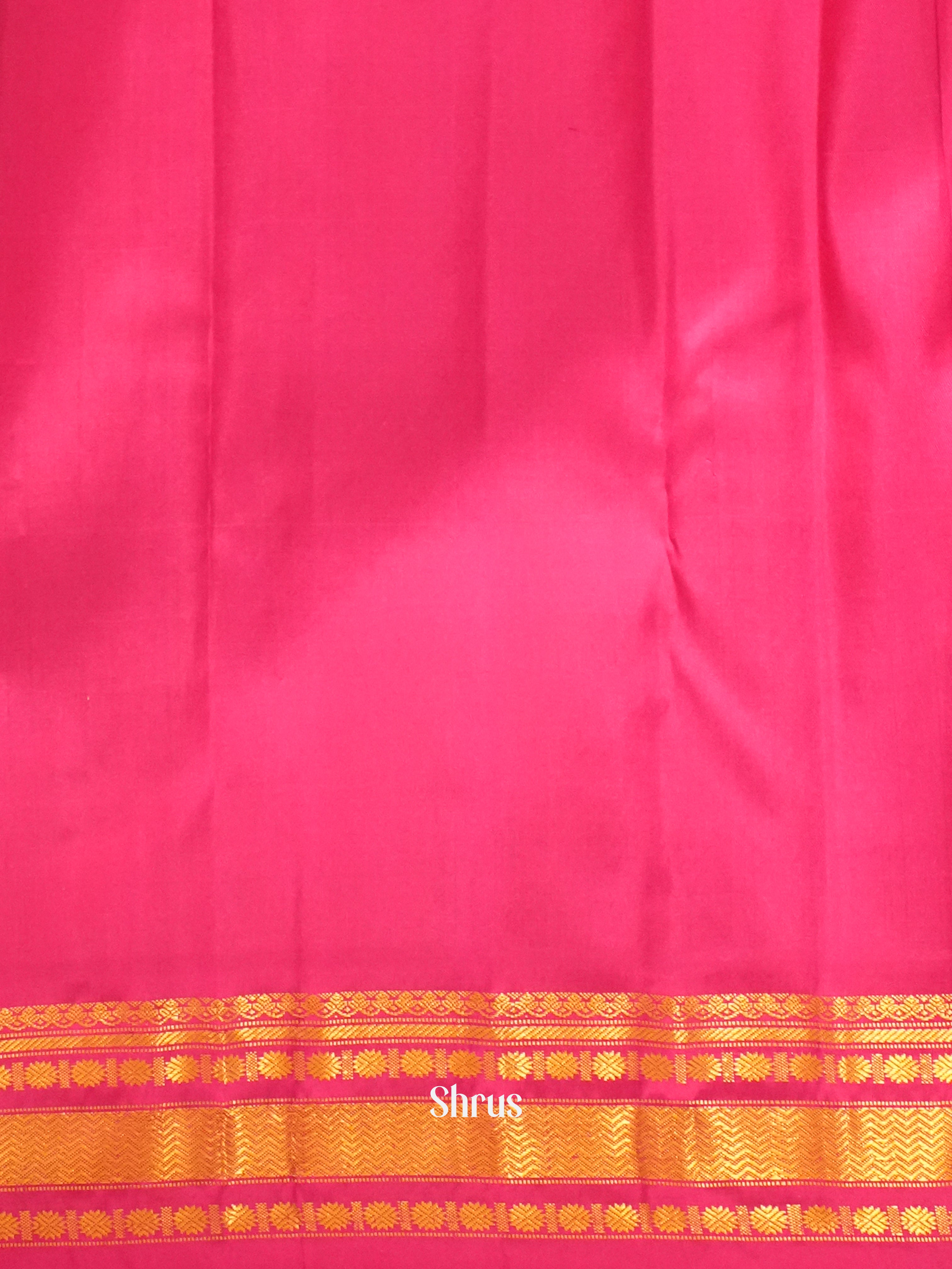 Green & Pink - Gadwal Silk Saree