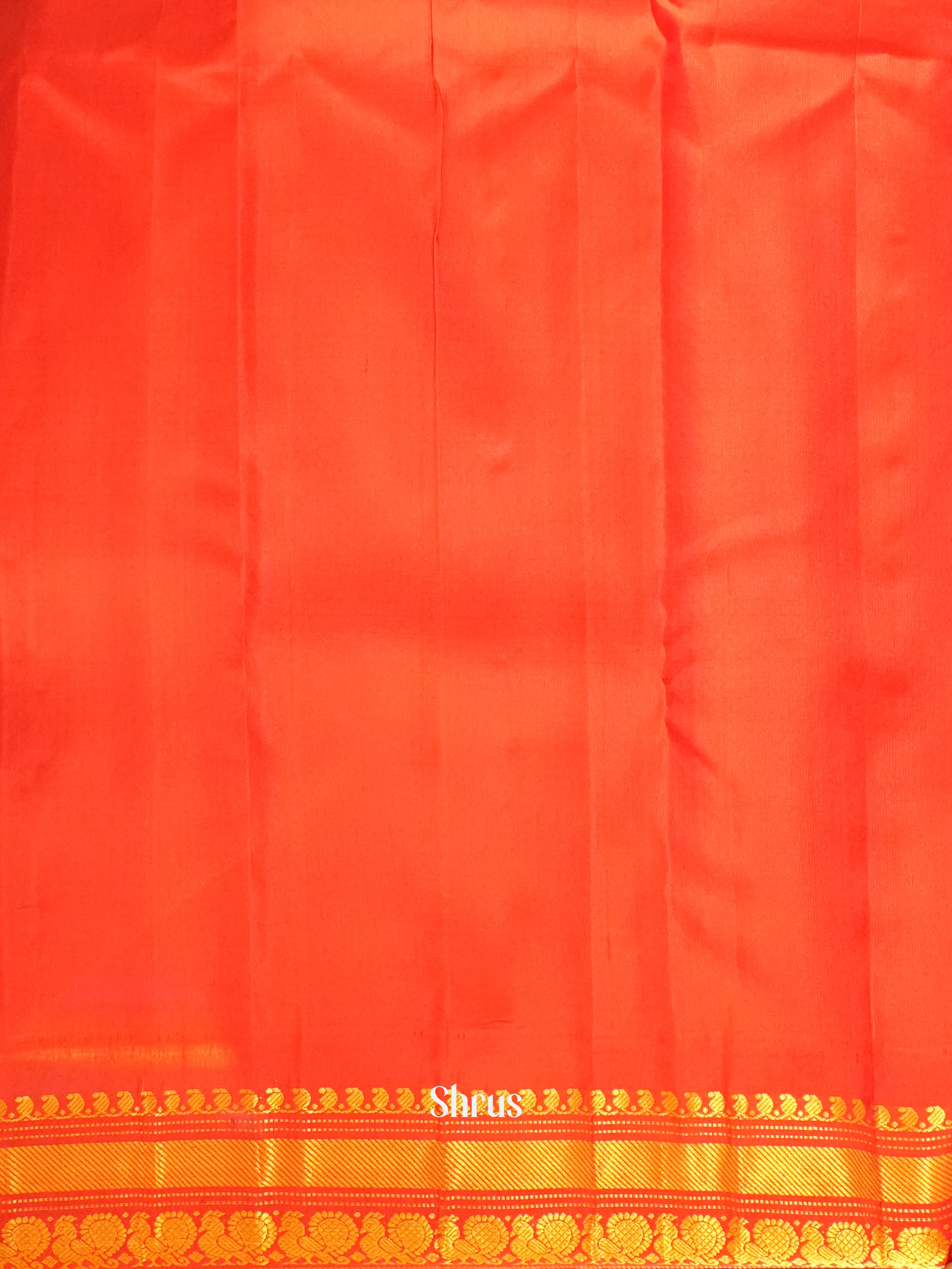 Blue & Red  - Gadwal Silk Saree