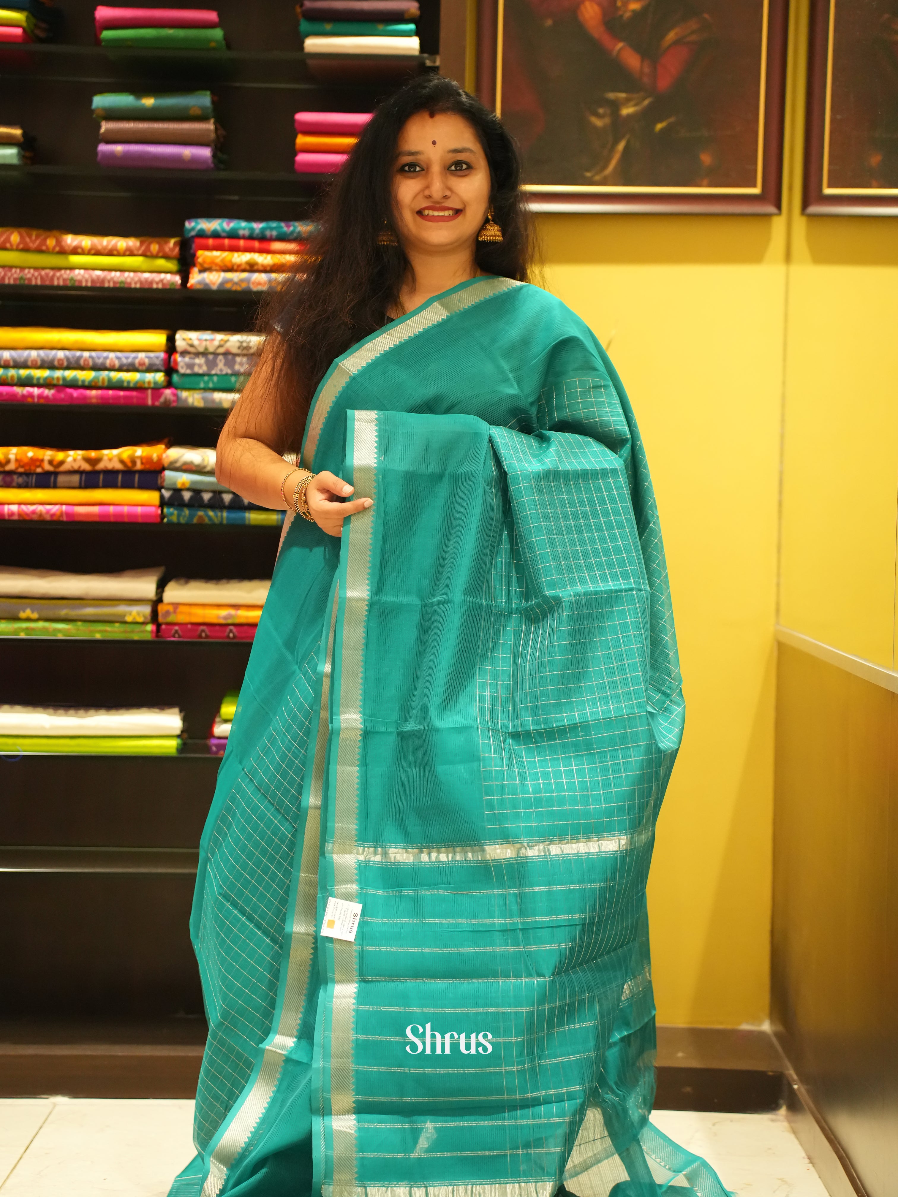 Green(Single Tone)- Managalagiri Silk Cotton saree