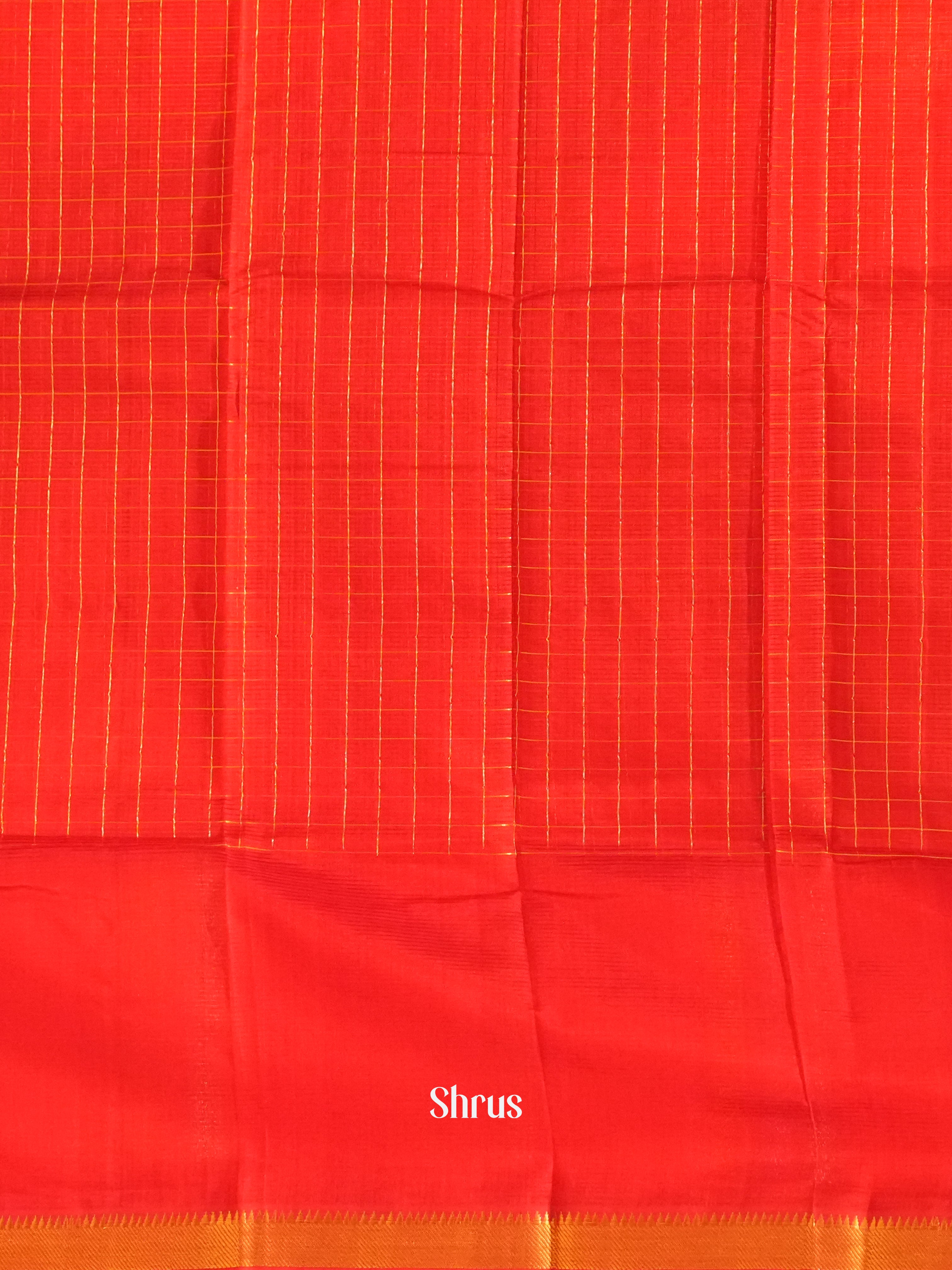 Red(Single Tone)- Mangalagiri Silk Cotton saree