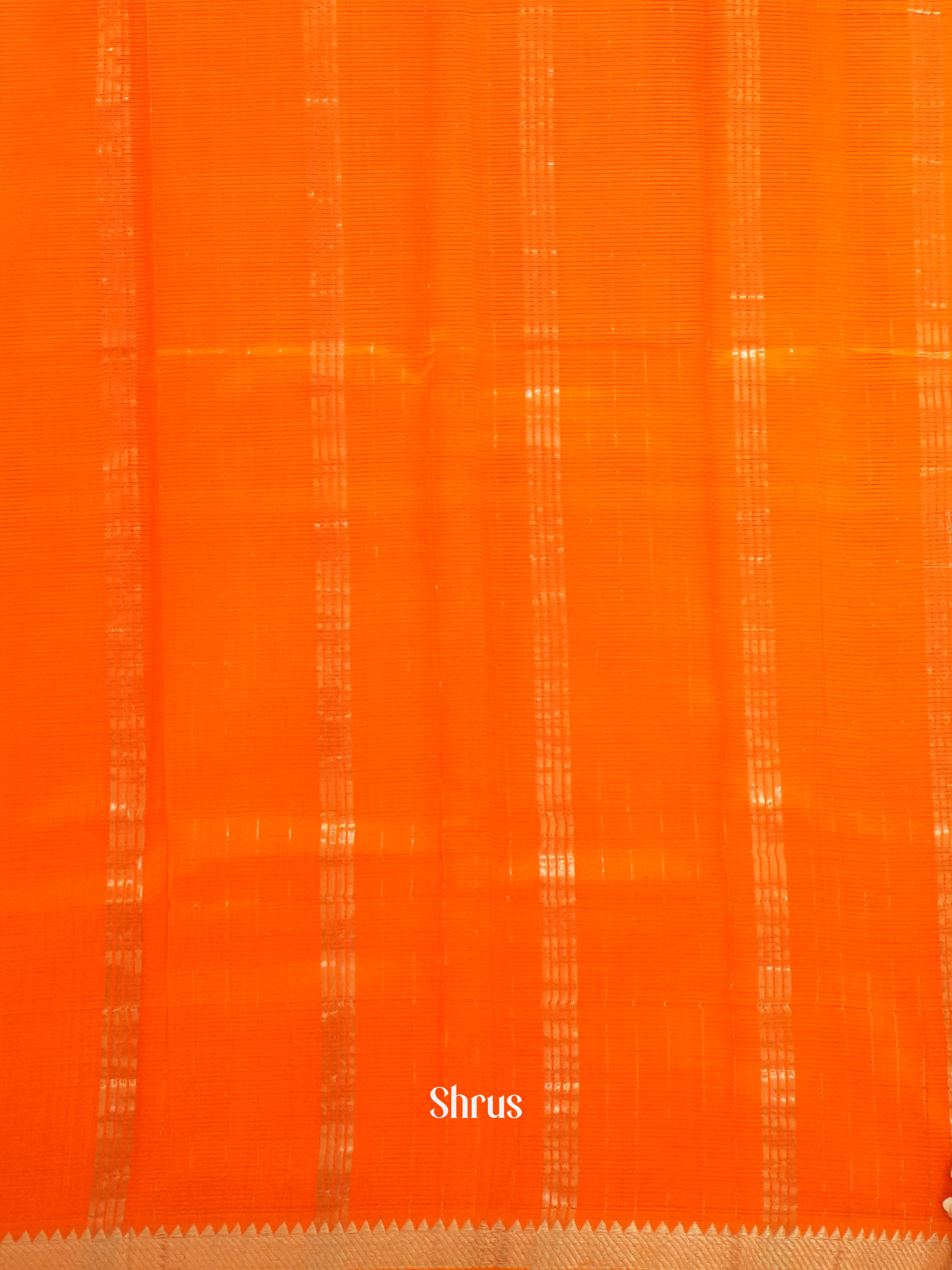 Orange(Single Tone)- Mangalagiri Silk Cotton Saree