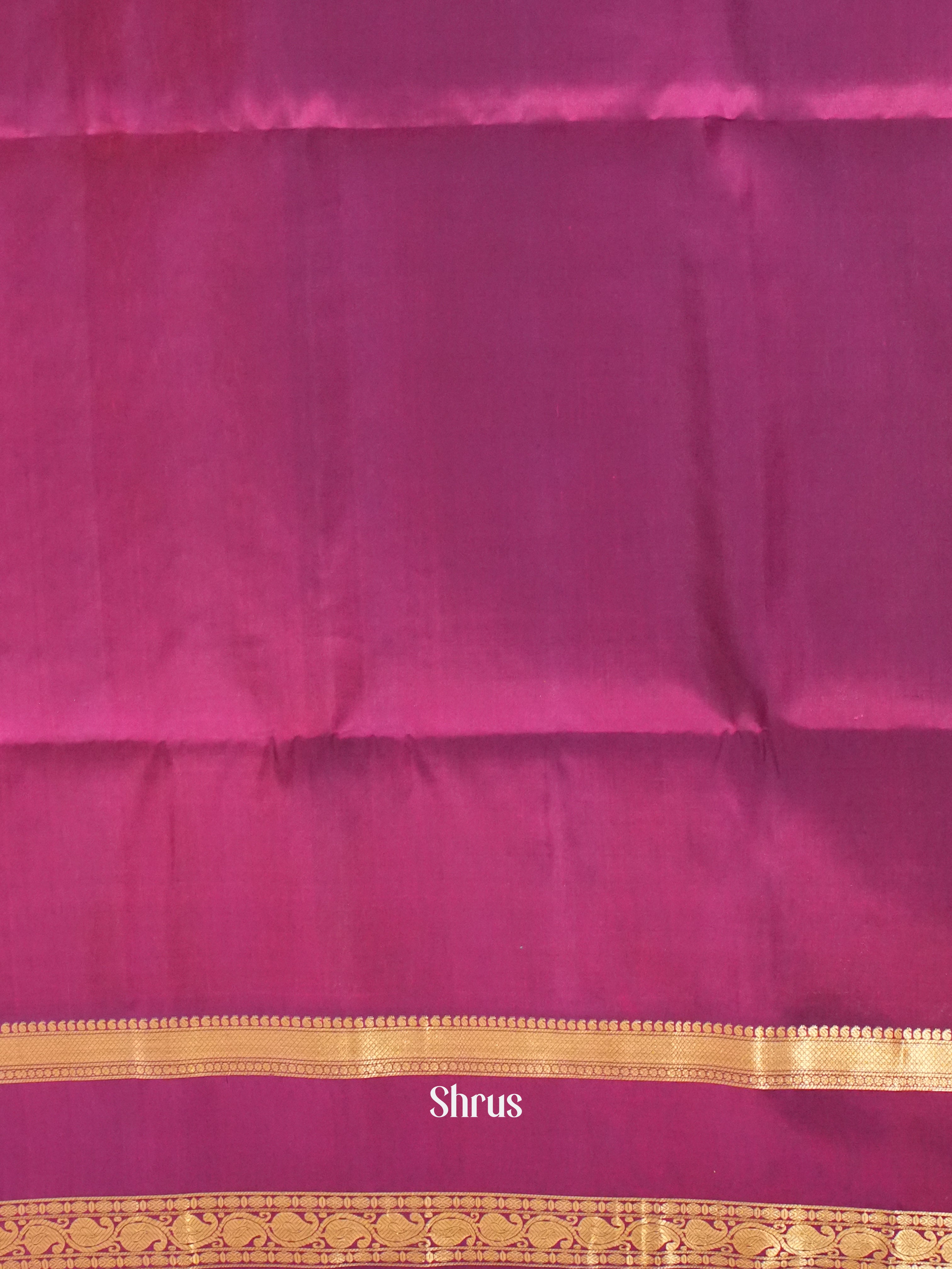 Orange & Purple - Soft Silk Saree