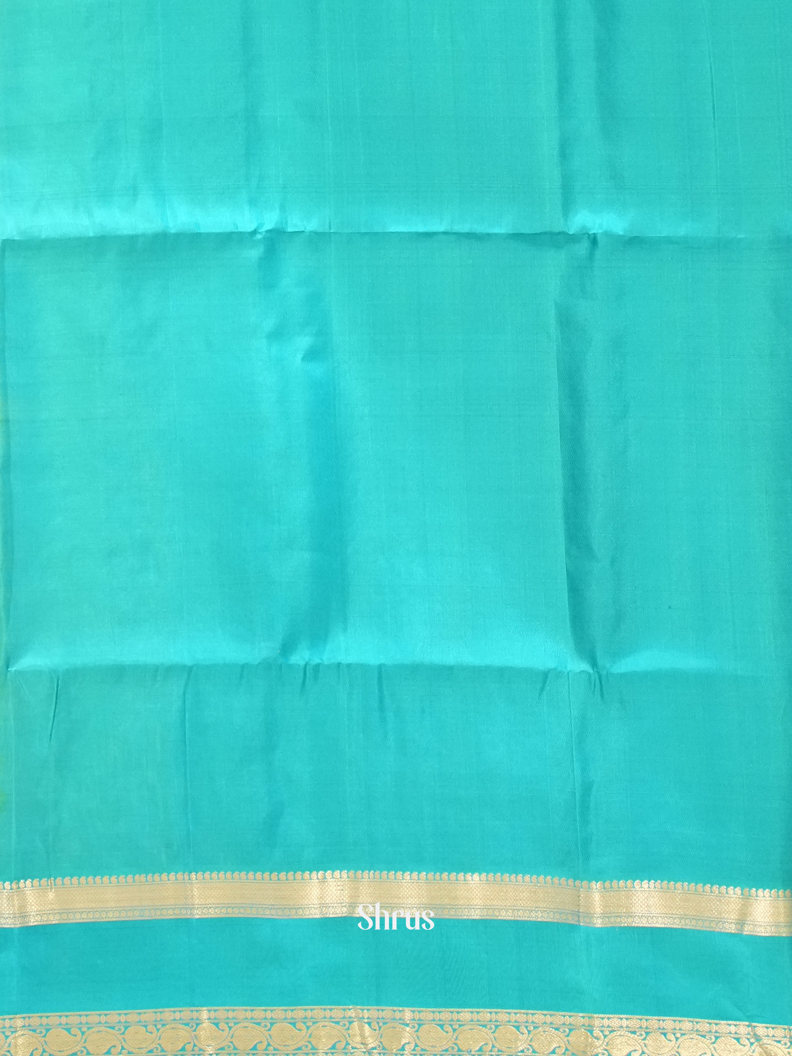 Elachi Green & Sky Blue - Soft Silk Saree