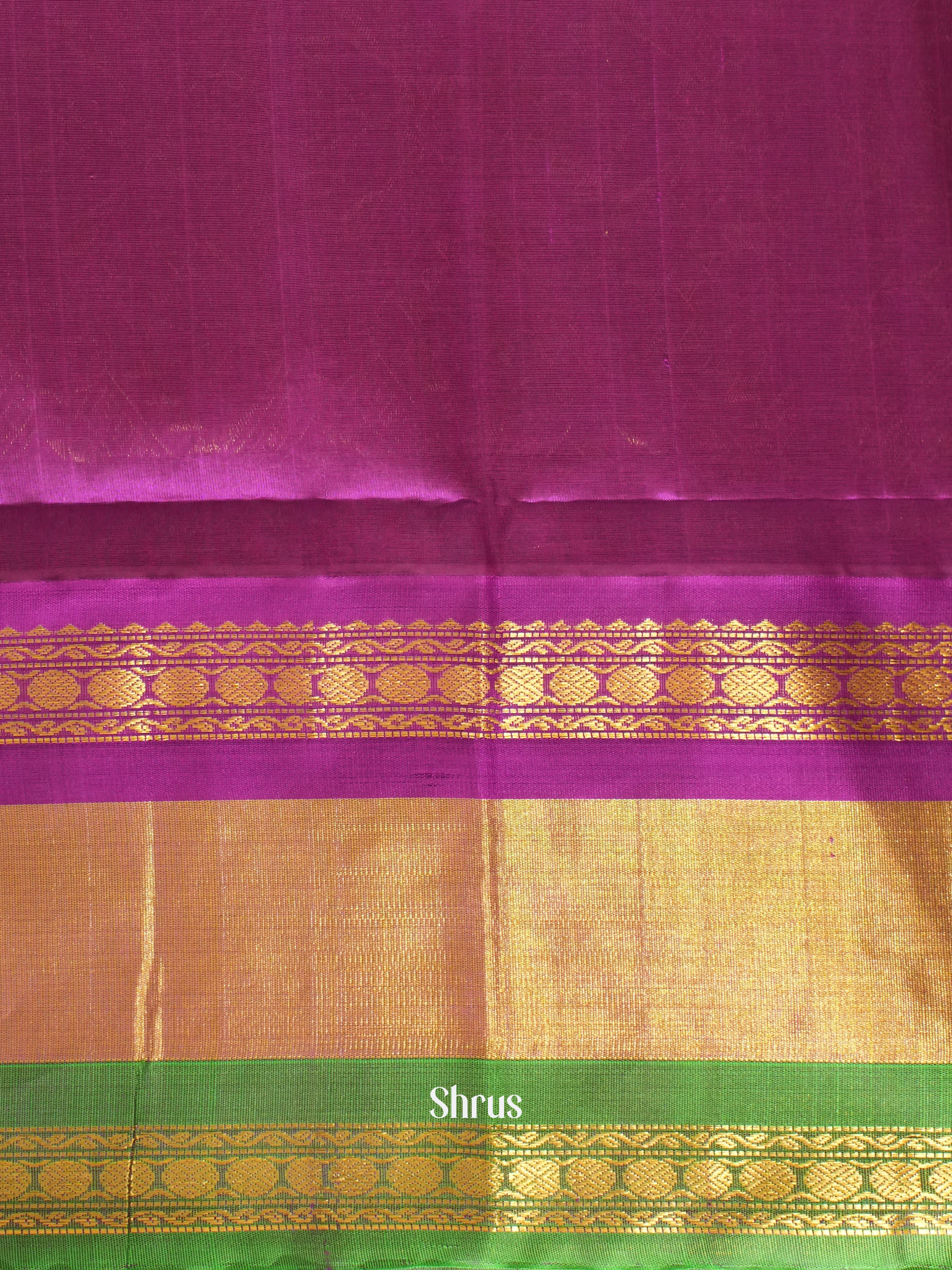 Mathulir Green & Purple- Silk Cotton