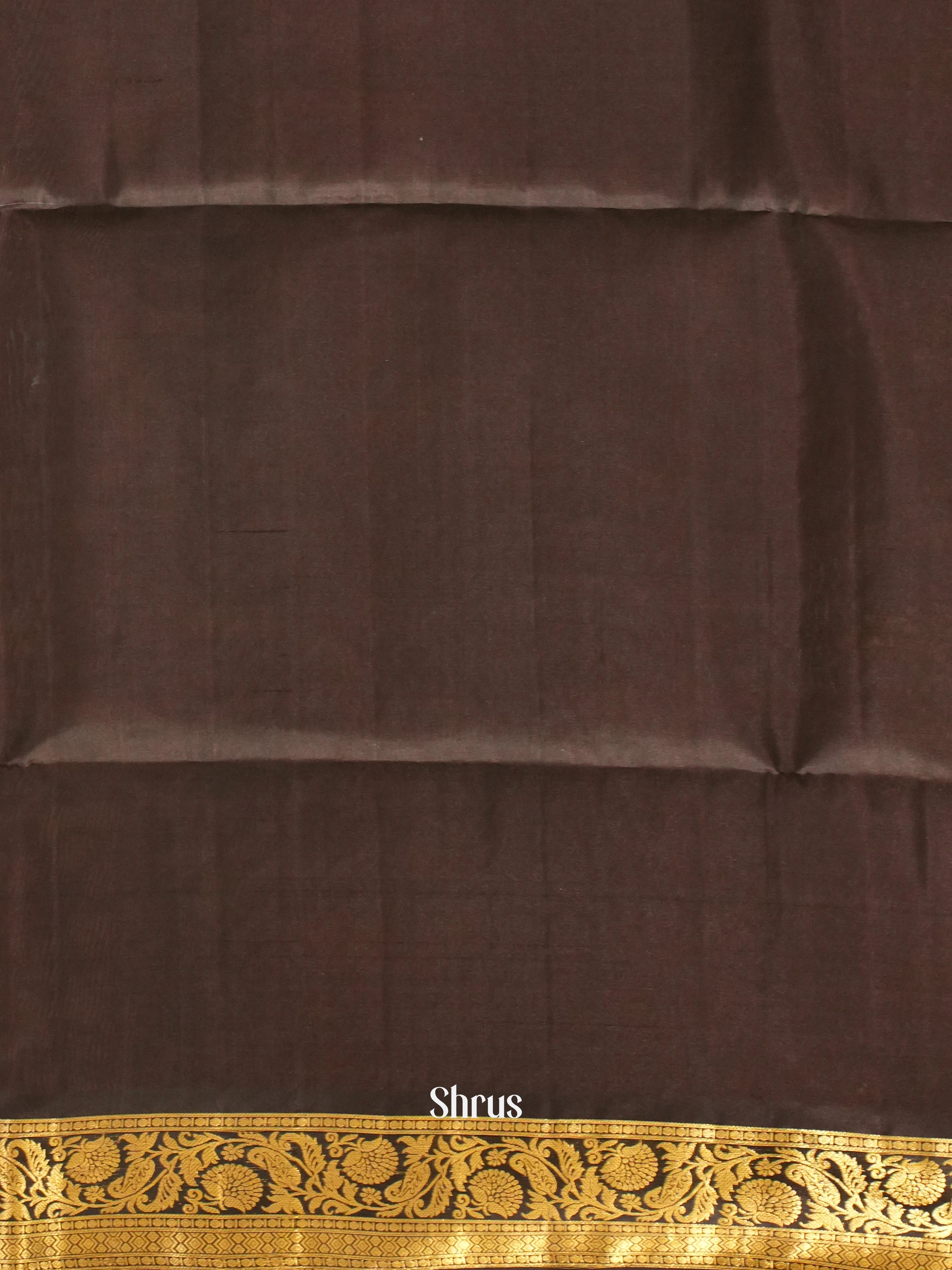 Blue & Brown - Soft Silk Saree