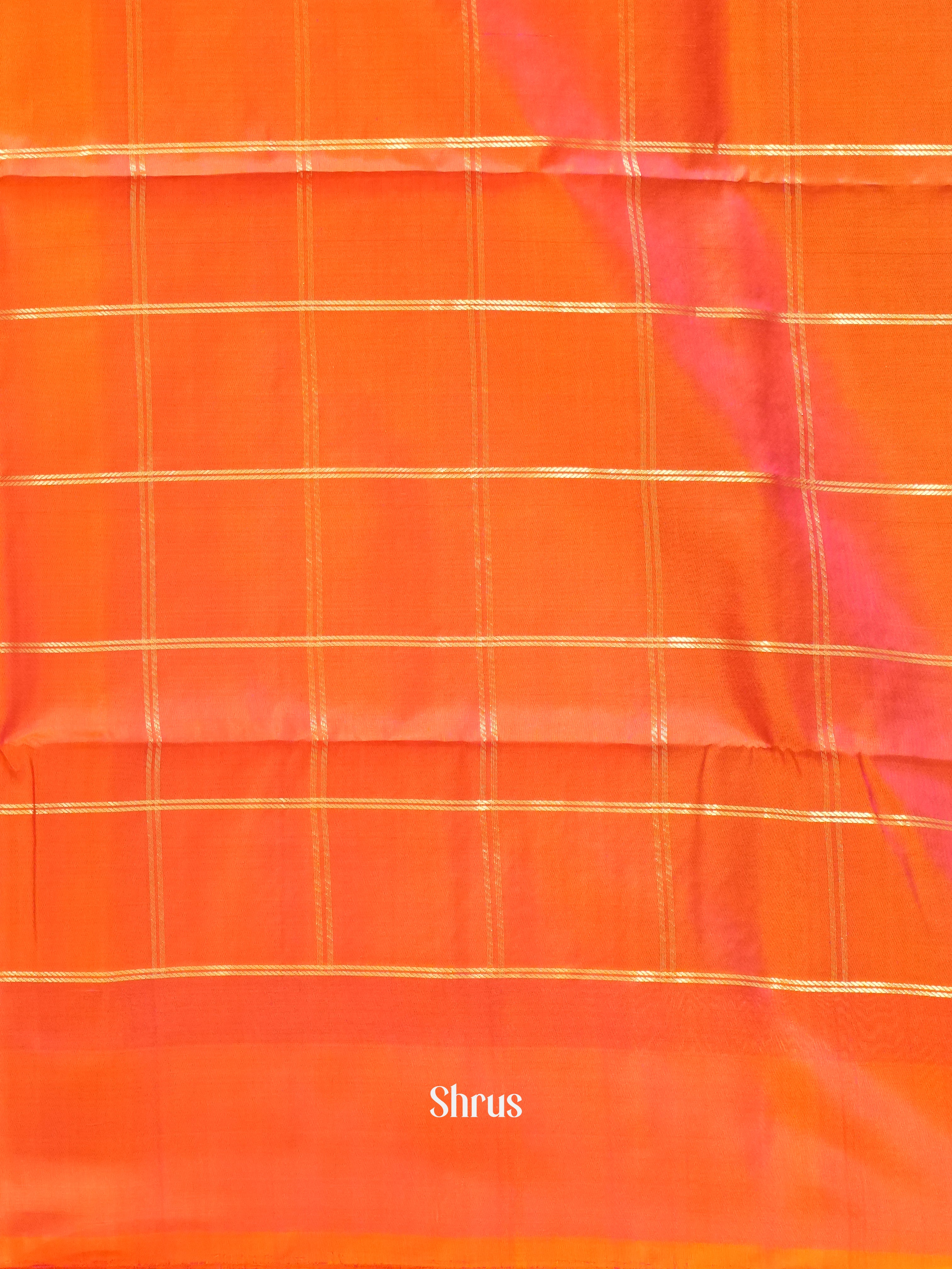 Yellow & Orangish Pink  - soft Silk Saree - Shop on ShrusEternity.com