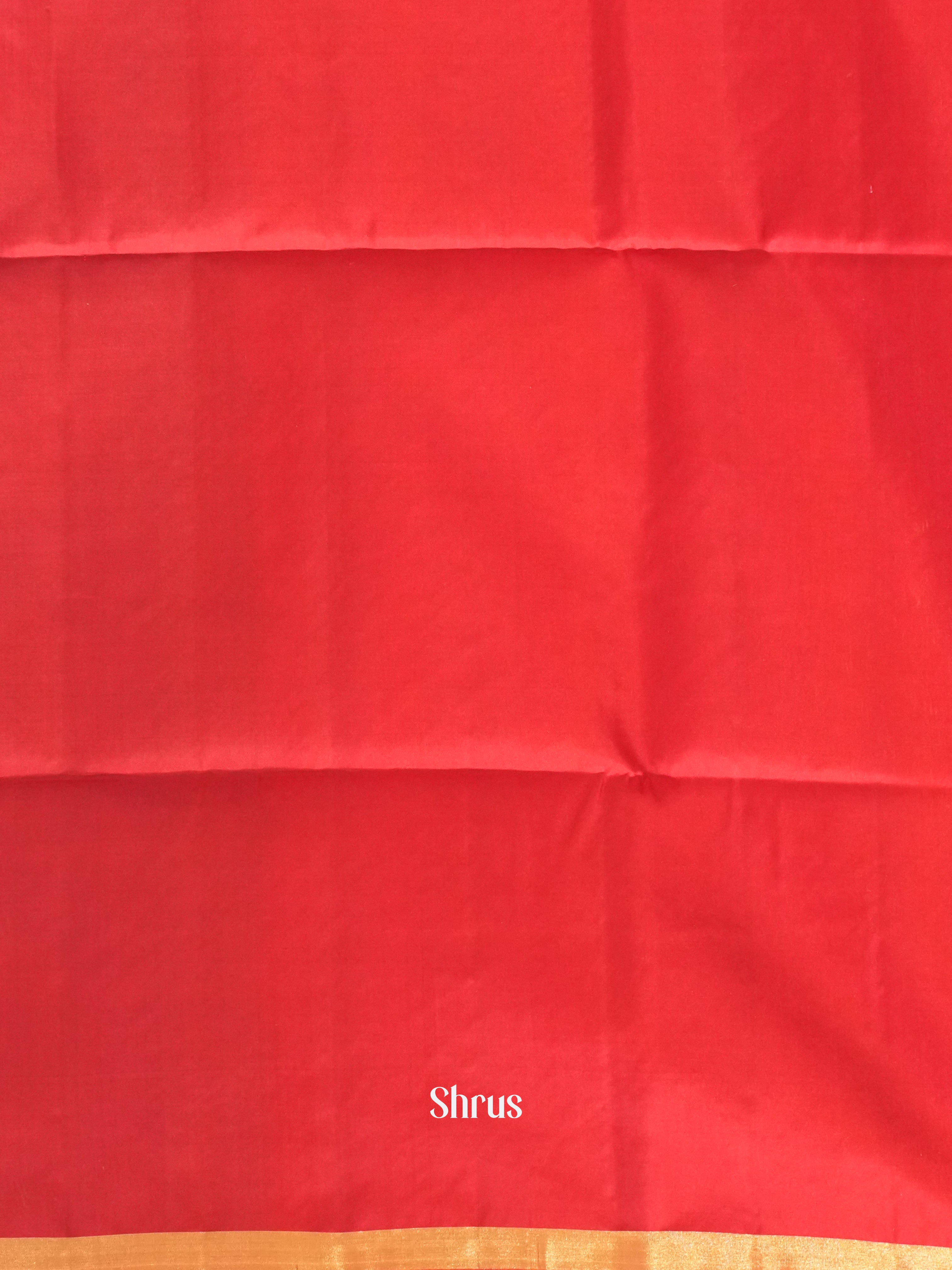 Blue & Red  - soft Silk Saree