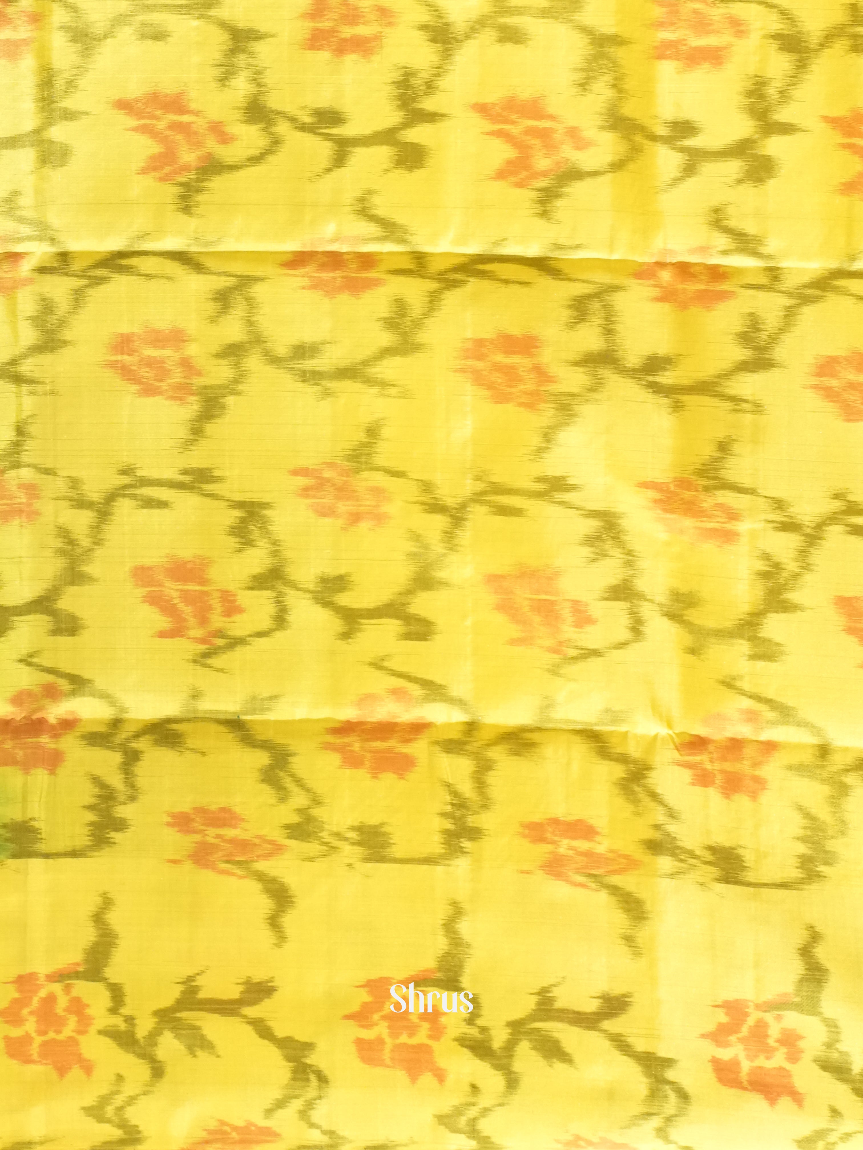 Green & Yellow - Soft Silk Saree - Shop on ShrusEternity.com