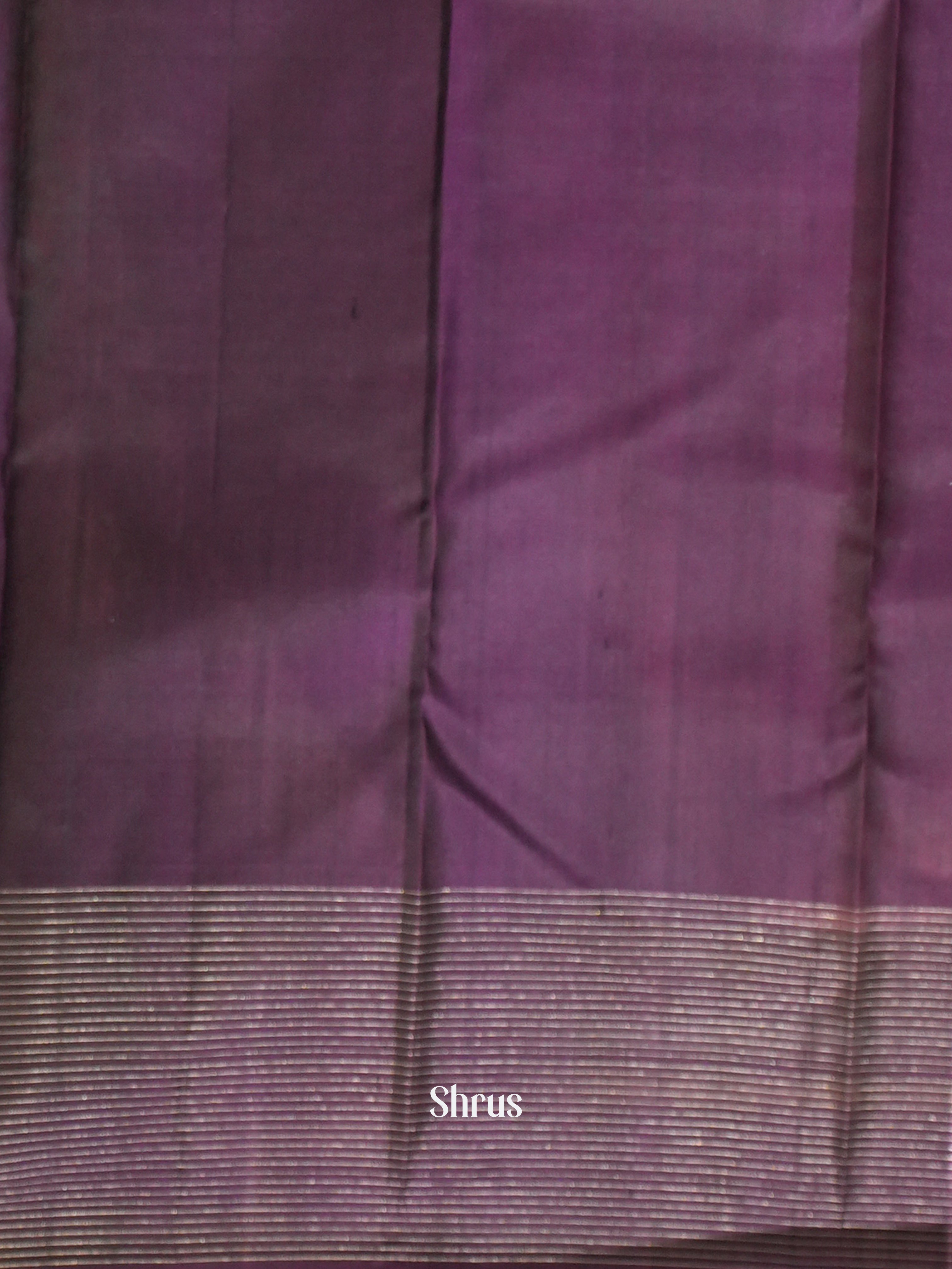 Peachish Pink & Purple- Soft Silk Saree