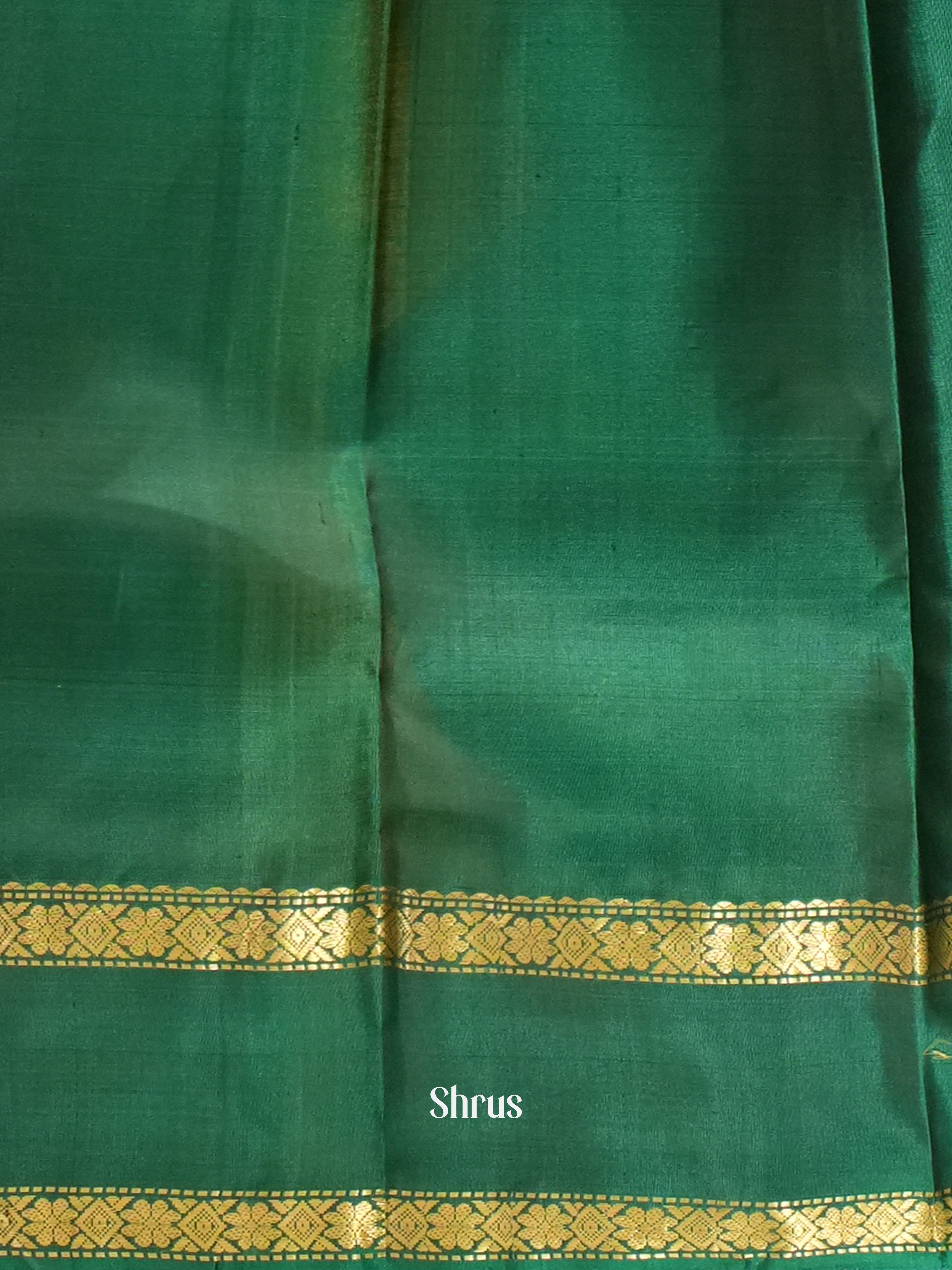 Yellow & Green - Soft Silk Saree