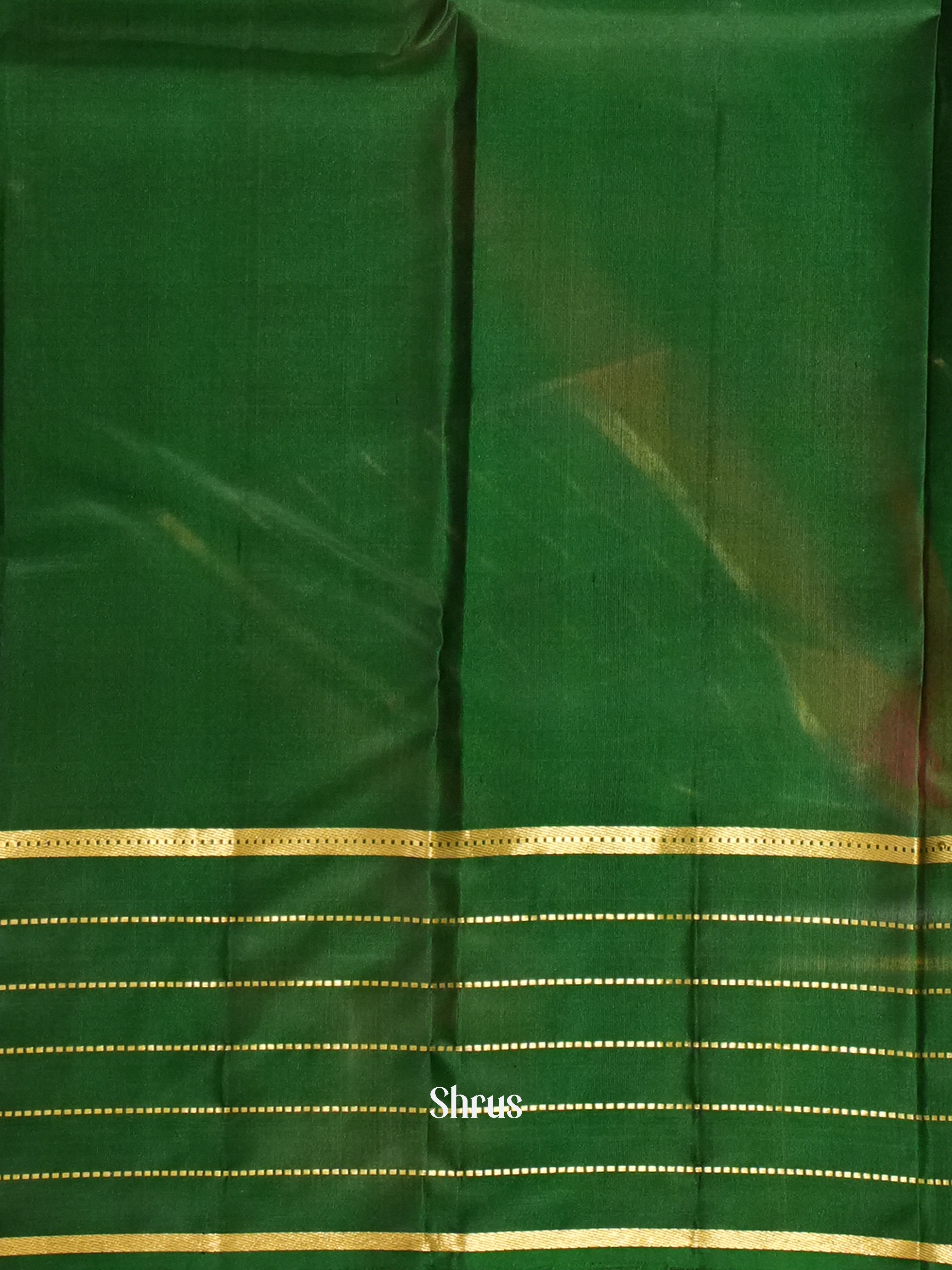 Pink & Green - Soft Silk Saree