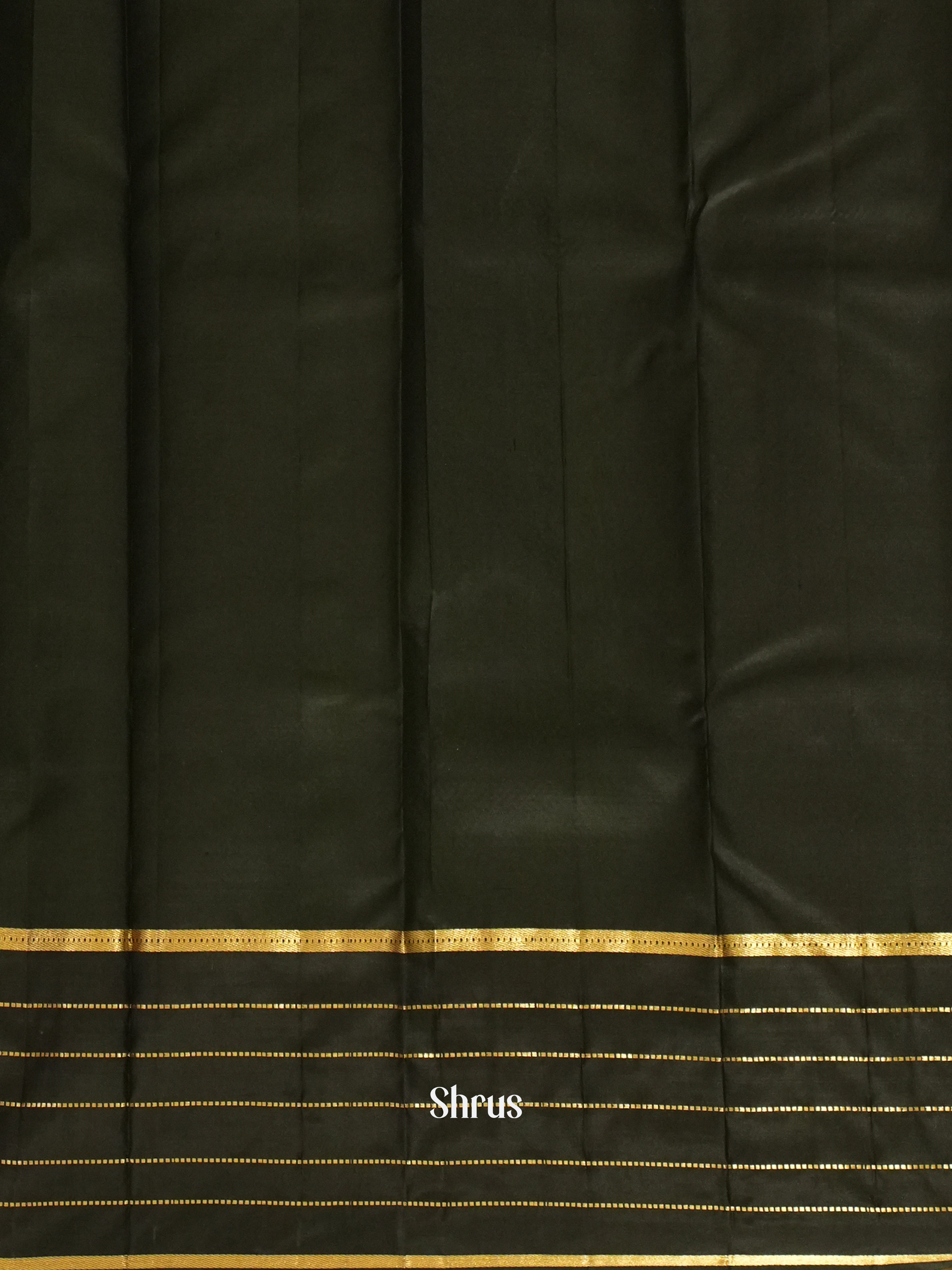 Pista Green & Black - Soft Silk Saree