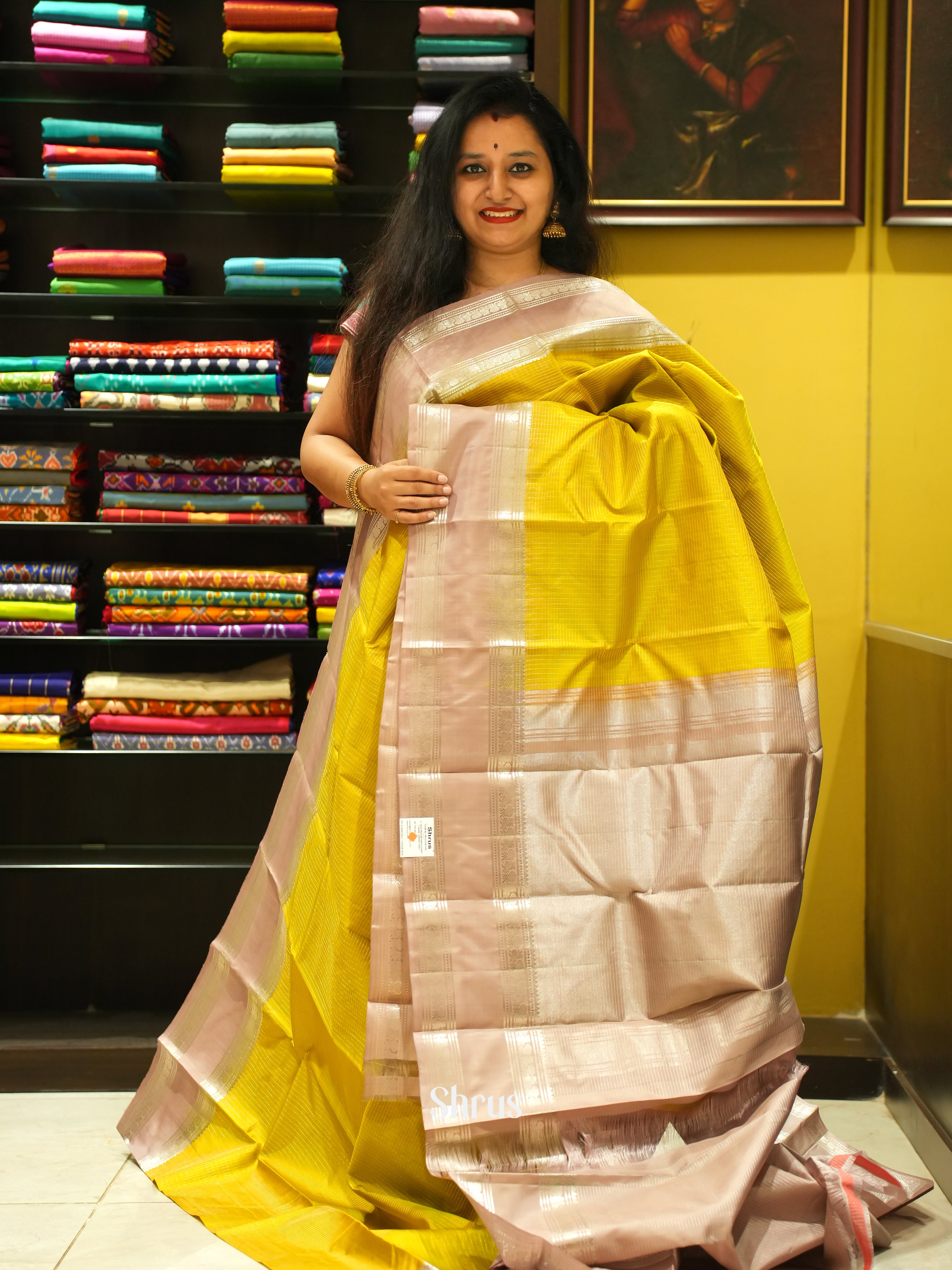 Mathulir Green & Dusty Brown - Soft Silk Saree