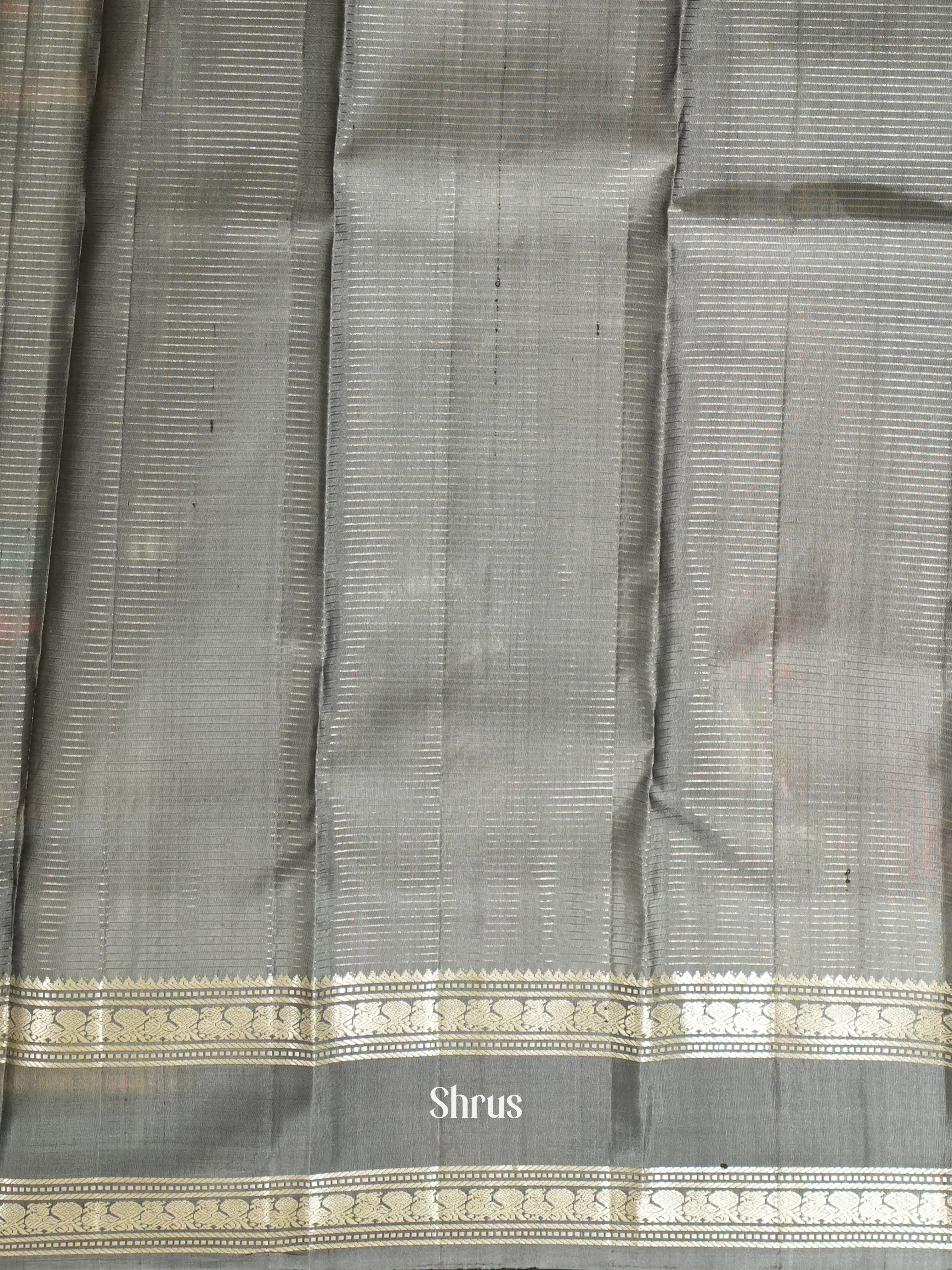 Pink & Grey - Soft Silk Saree