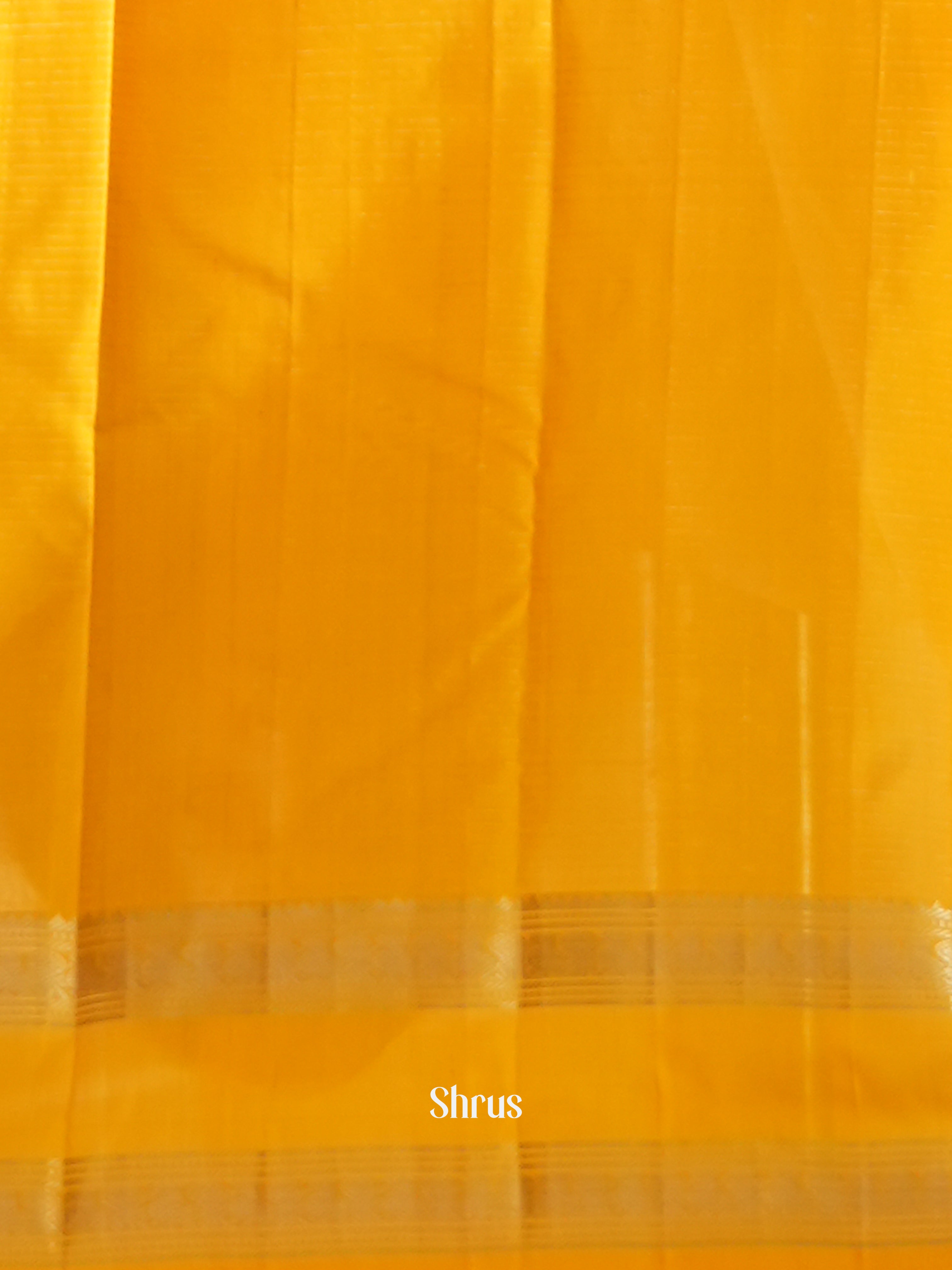 Cream & Mambazha Yellow - Soft Silk Saree