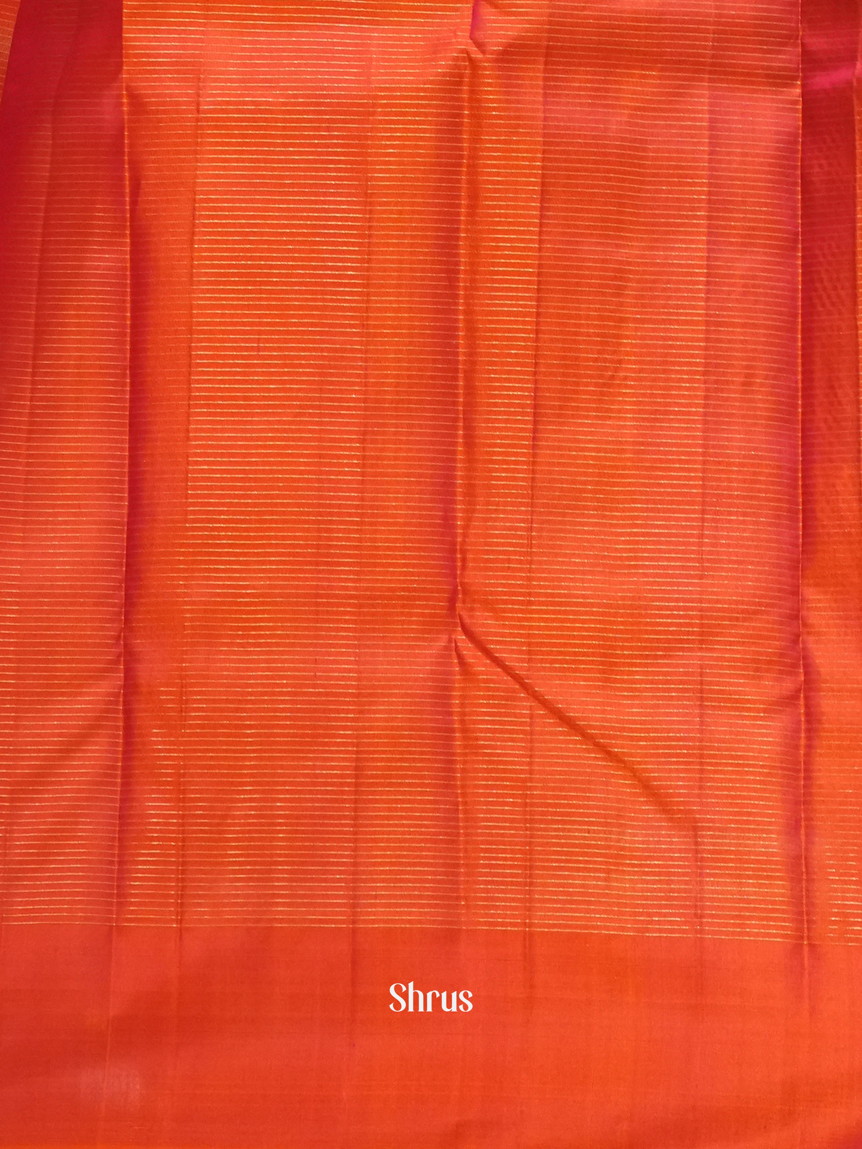 Jamun & Orangish Pink - Soft Silk Saree