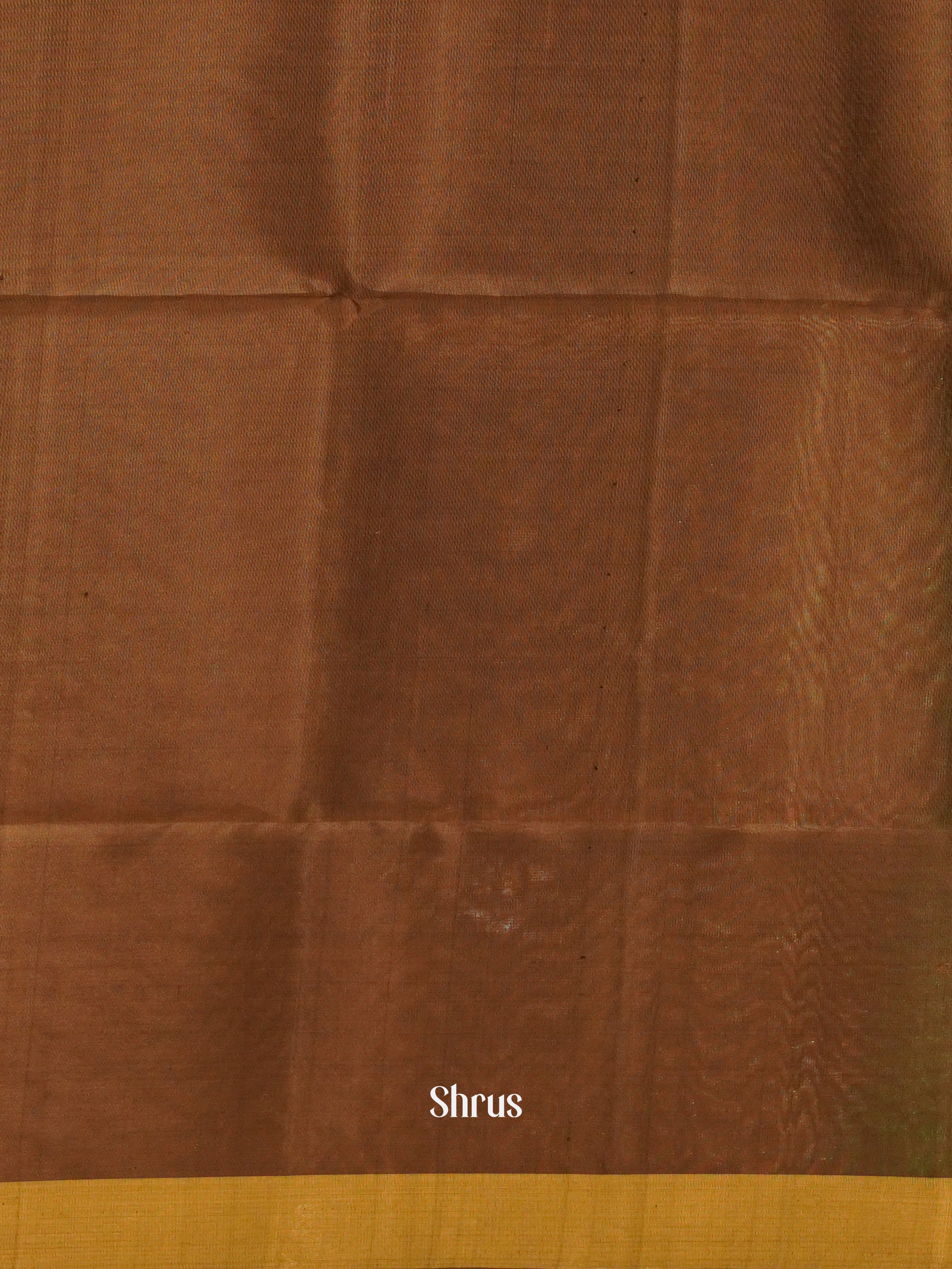 Green & Brown - Soft Silk Half-pure Saree