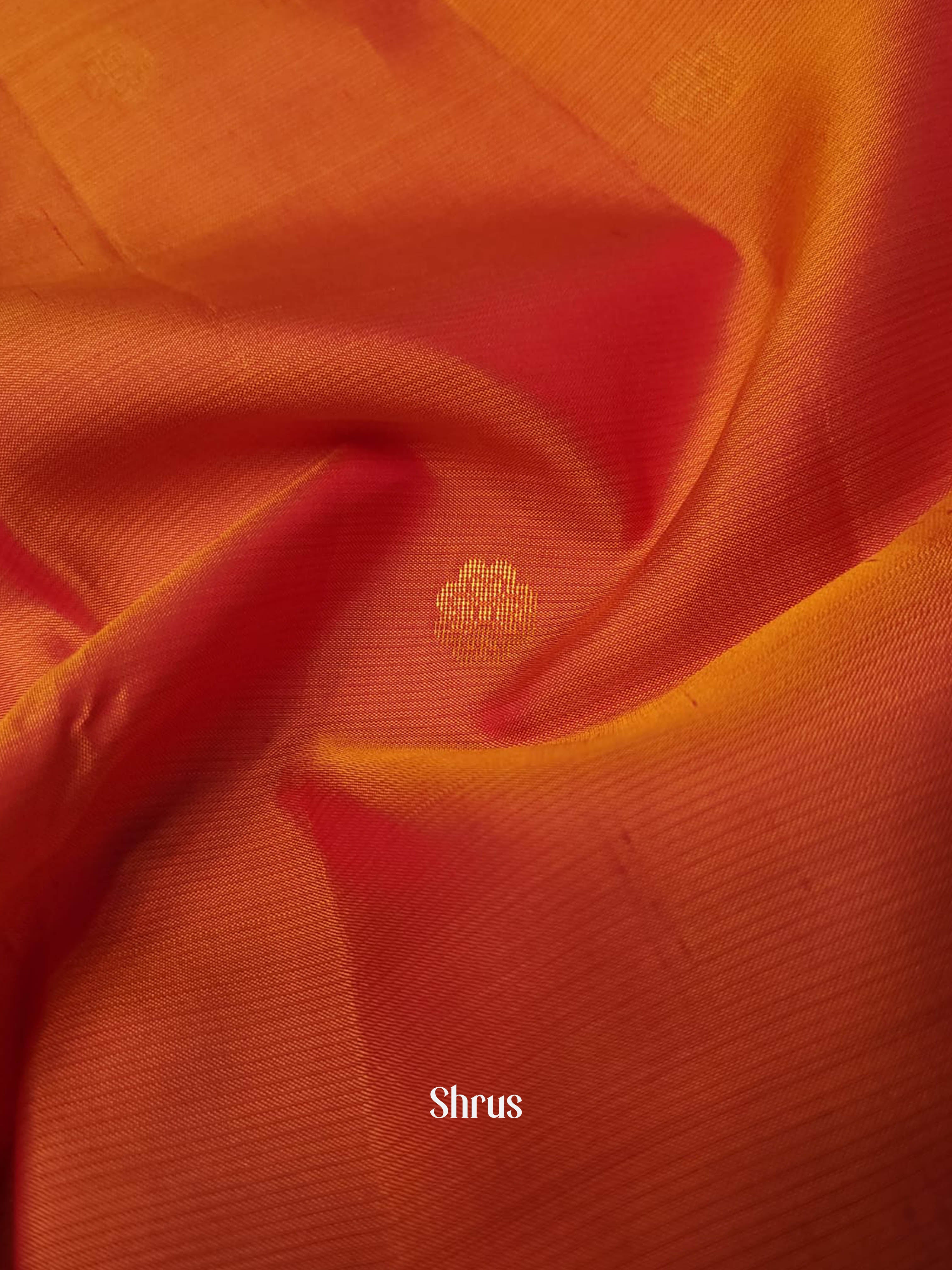 Orange & Pink - Kanchipuram silk saree