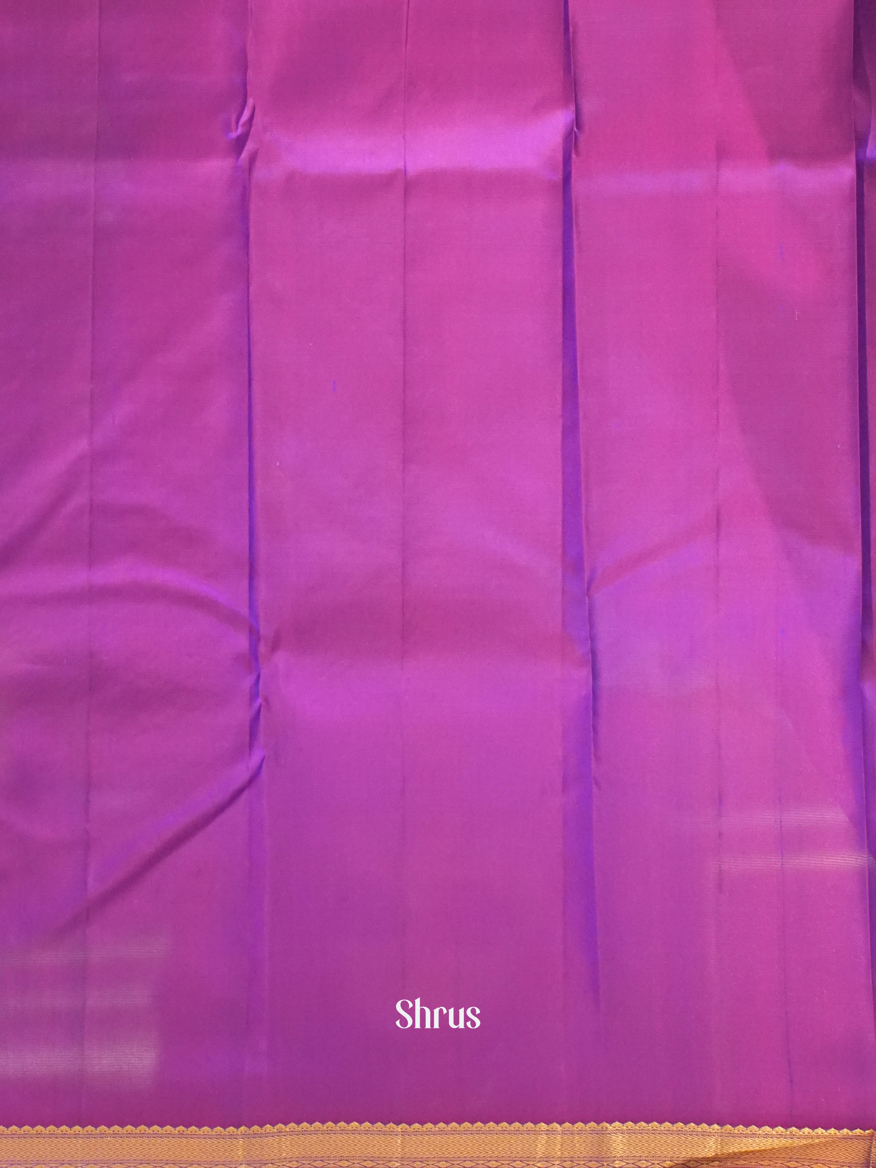 Blue & Purple - Kanchipuram silk Saree - Shop on ShrusEternity.com