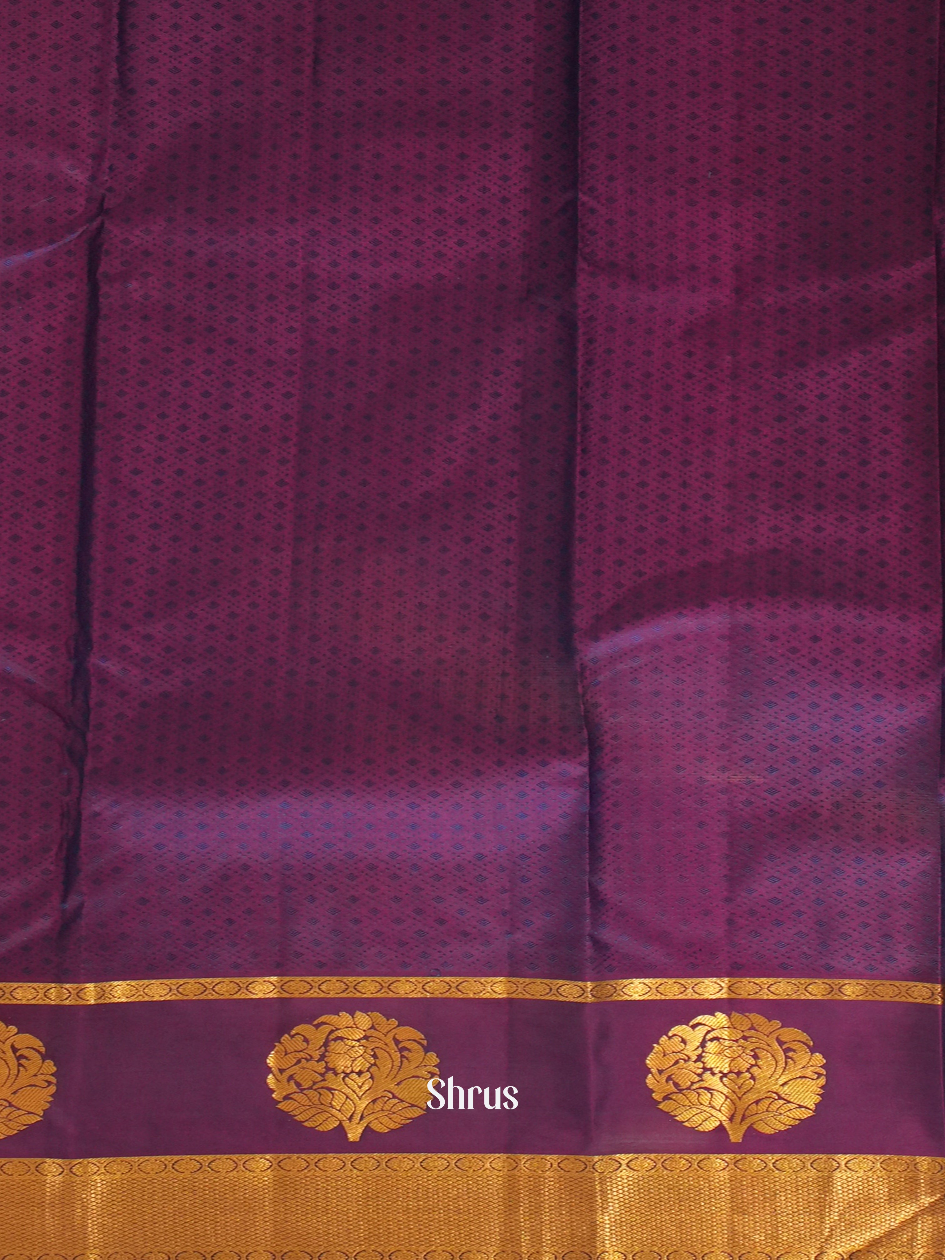 Peacock Blue & Purple - Kanchipuram silk Saree