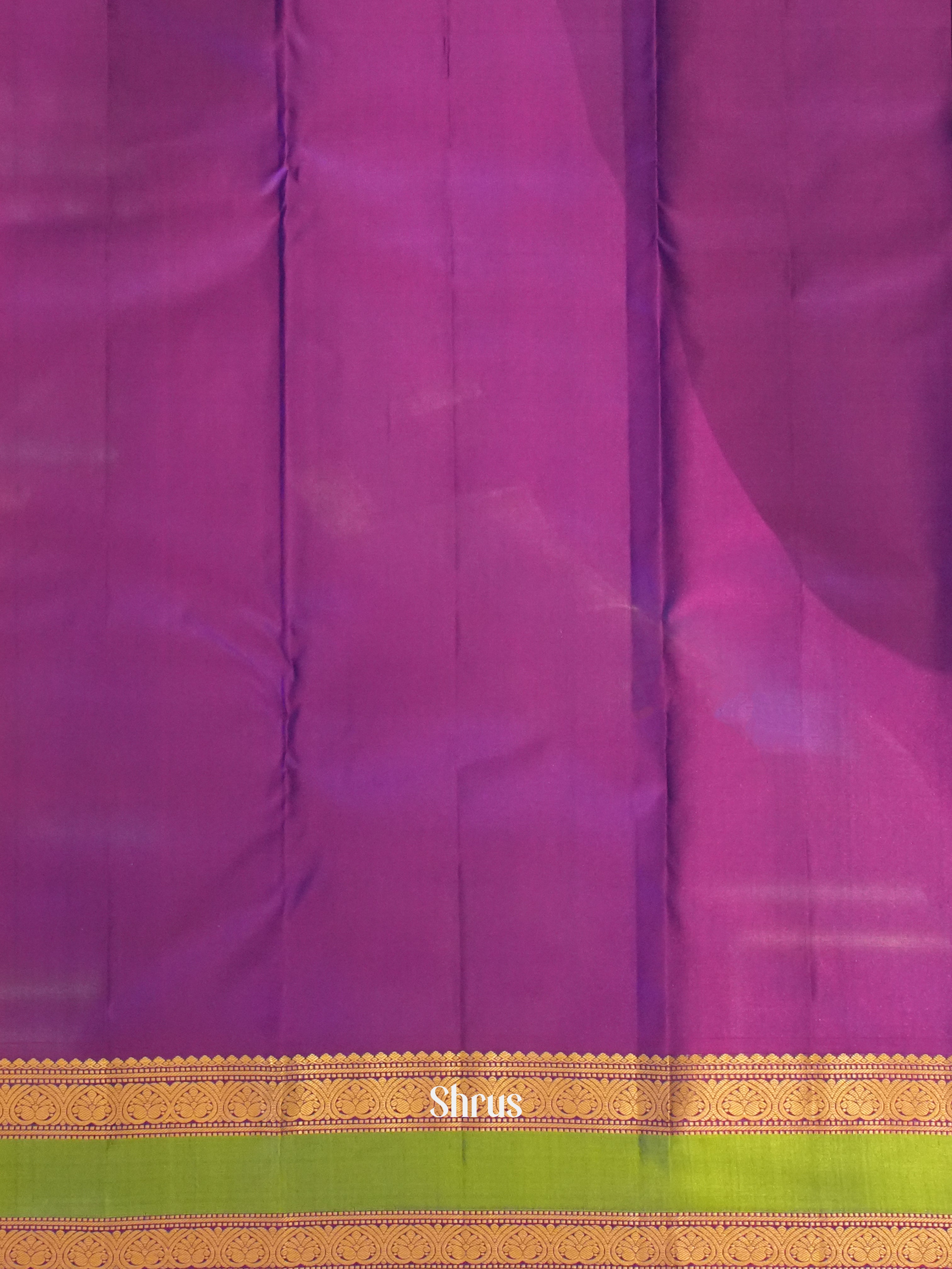 Blue & Purple - Kanchipuram silk Saree - Shop on ShrusEternity.com